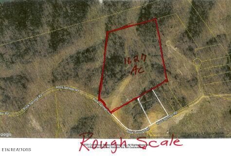 AERIAL MAP - 11.27ac NE Rock Springs Rd, Celina, TN 38551, Celina