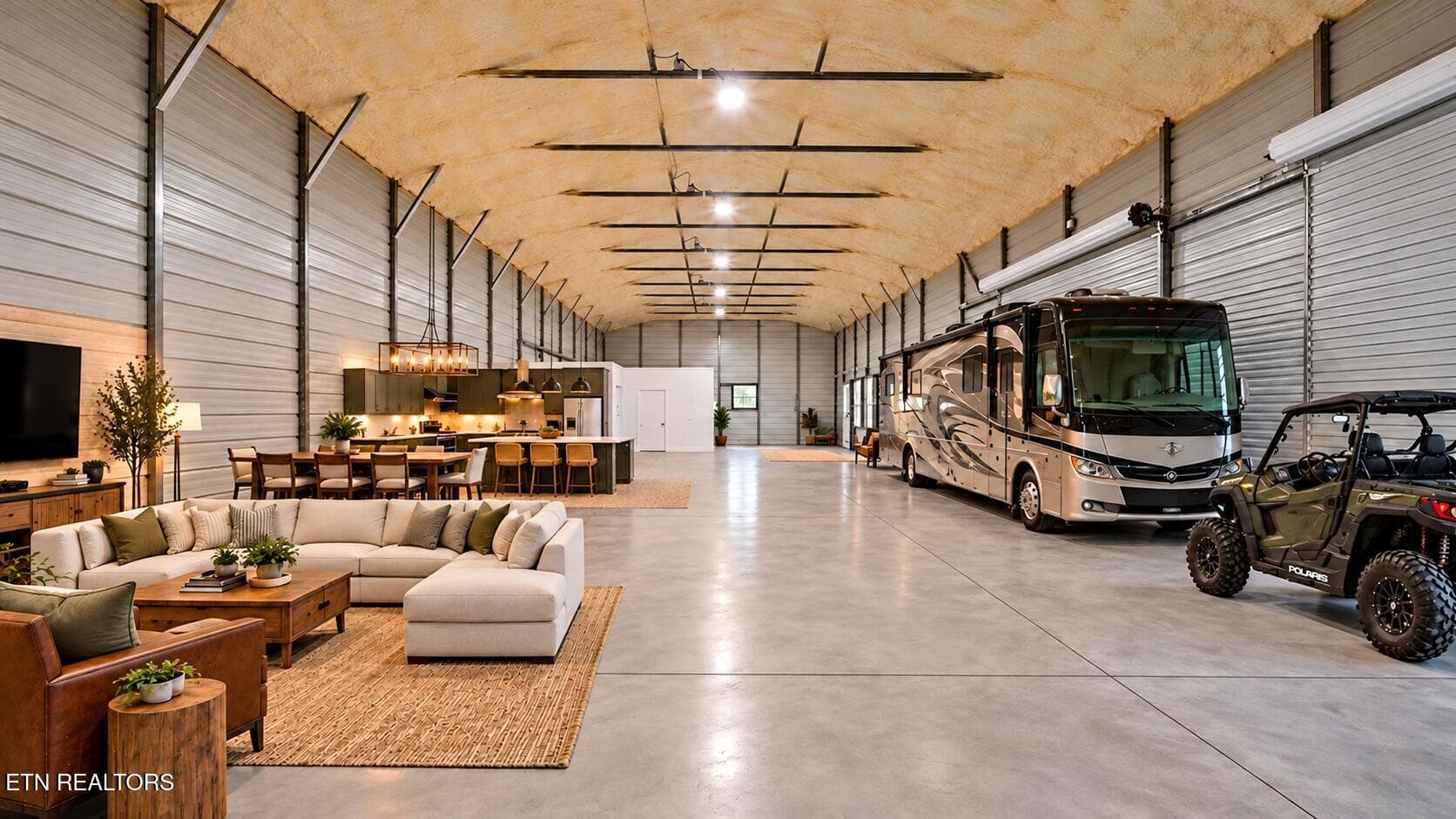 Luxury Barndominium Garage Interior - 5668 State Highway 58, Decatur, TN 37322, Decatur