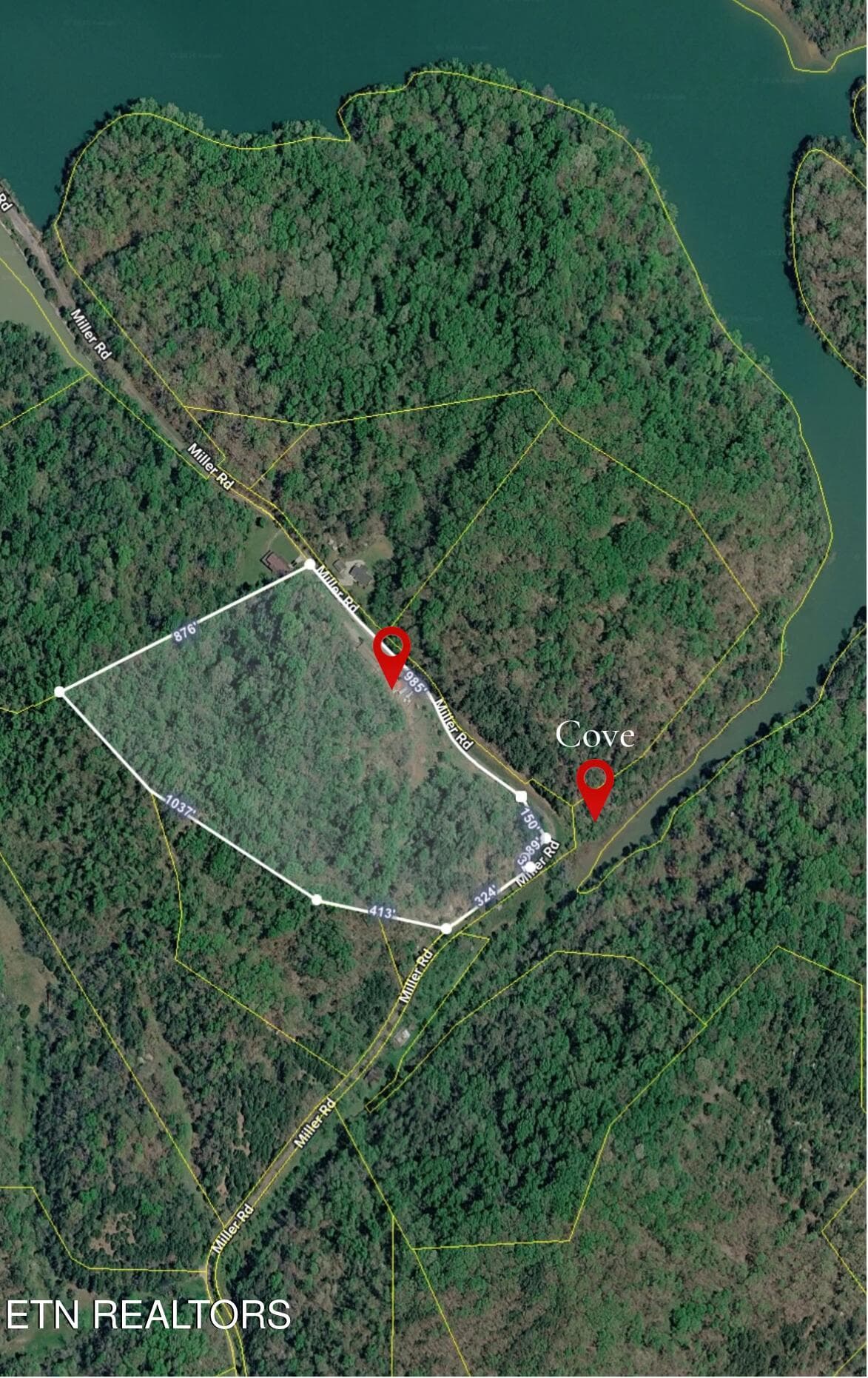 Approx Prop Lines - 350 Miller Rd, Vonore, TN 37885, Vonore