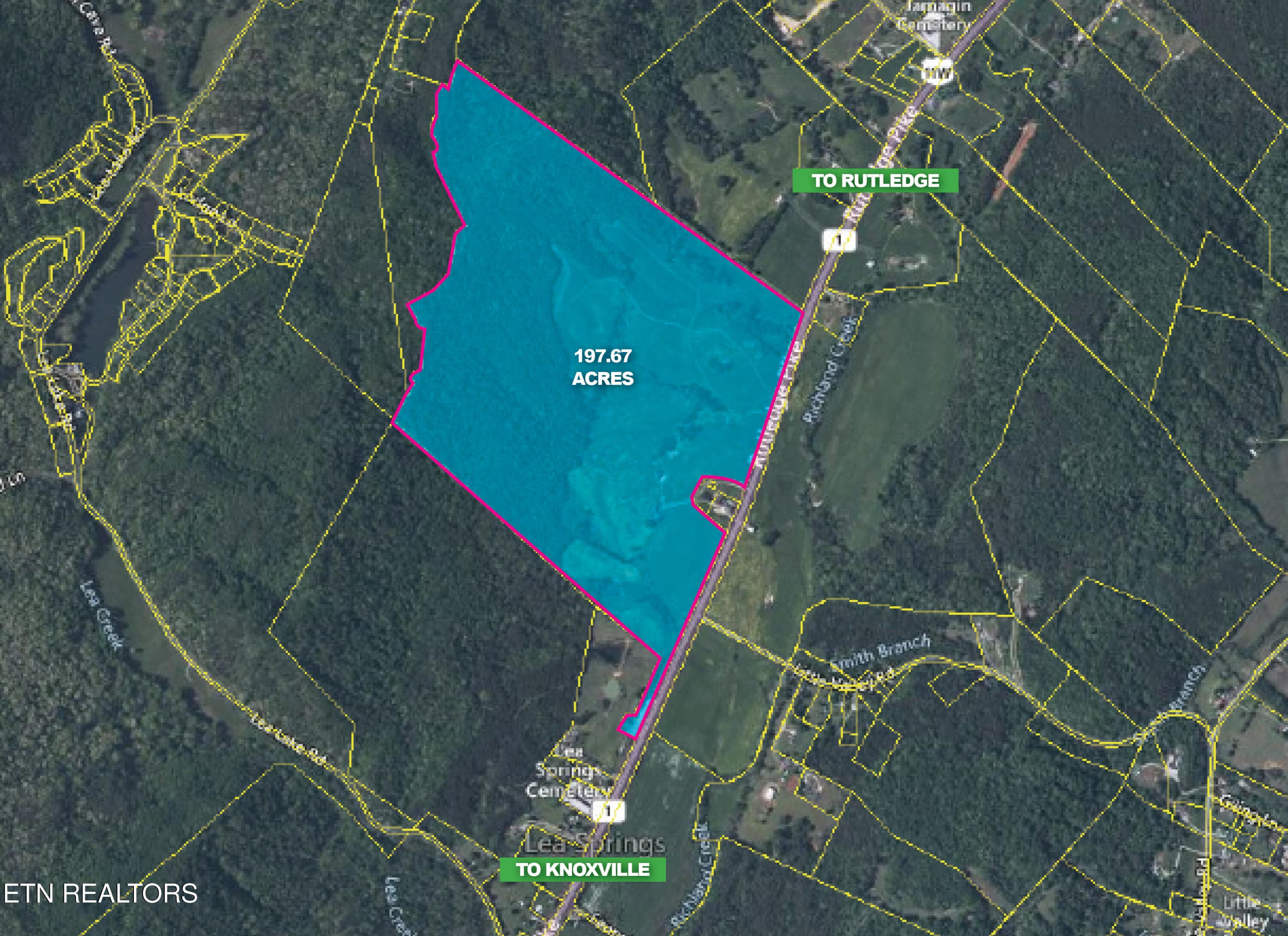 2_Aerial Map - 2233 Rutledge Pike, Blaine, TN 37709