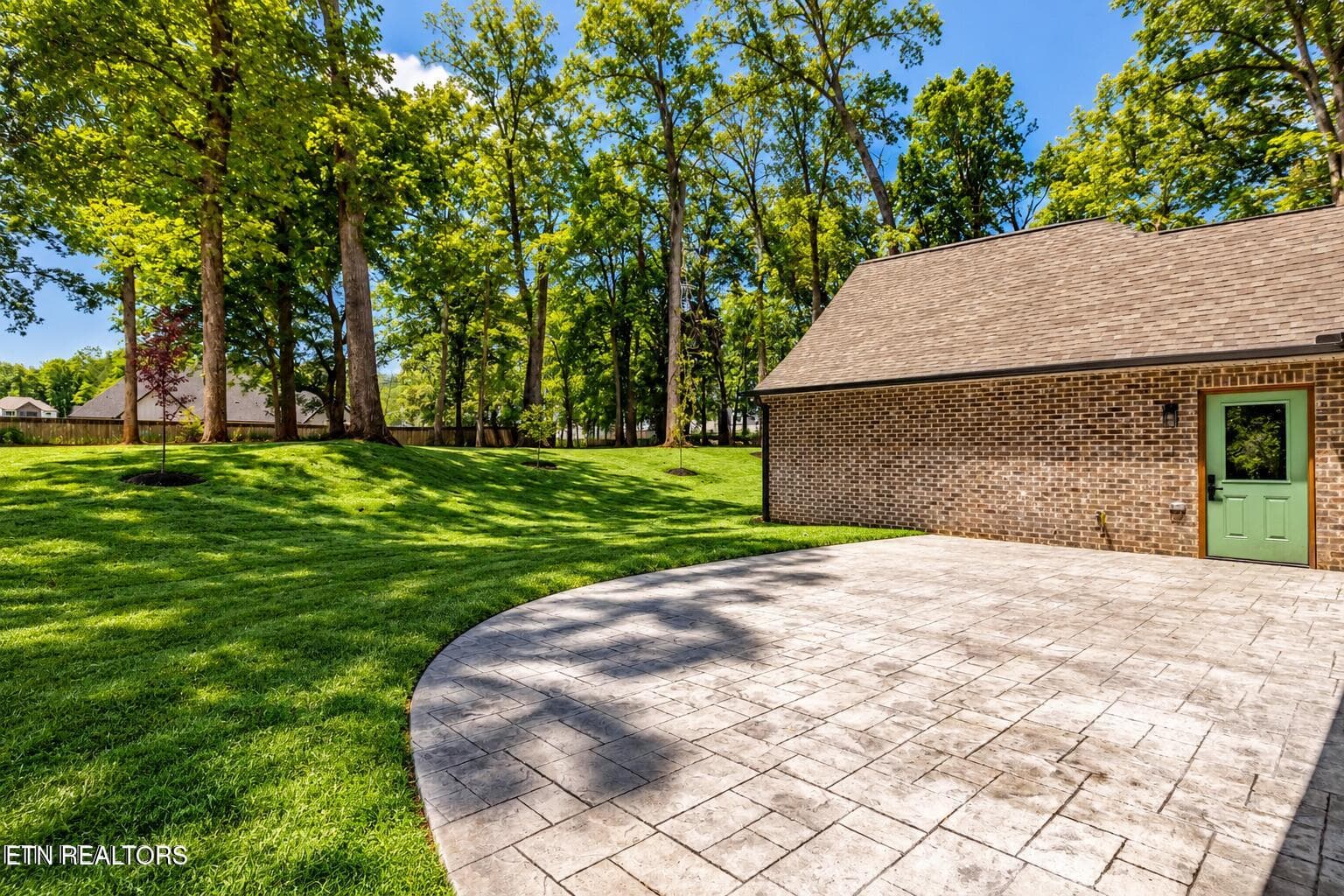 Stamped concrete - back patio - 5816 Caswell Drive, Greenback, TN 37742