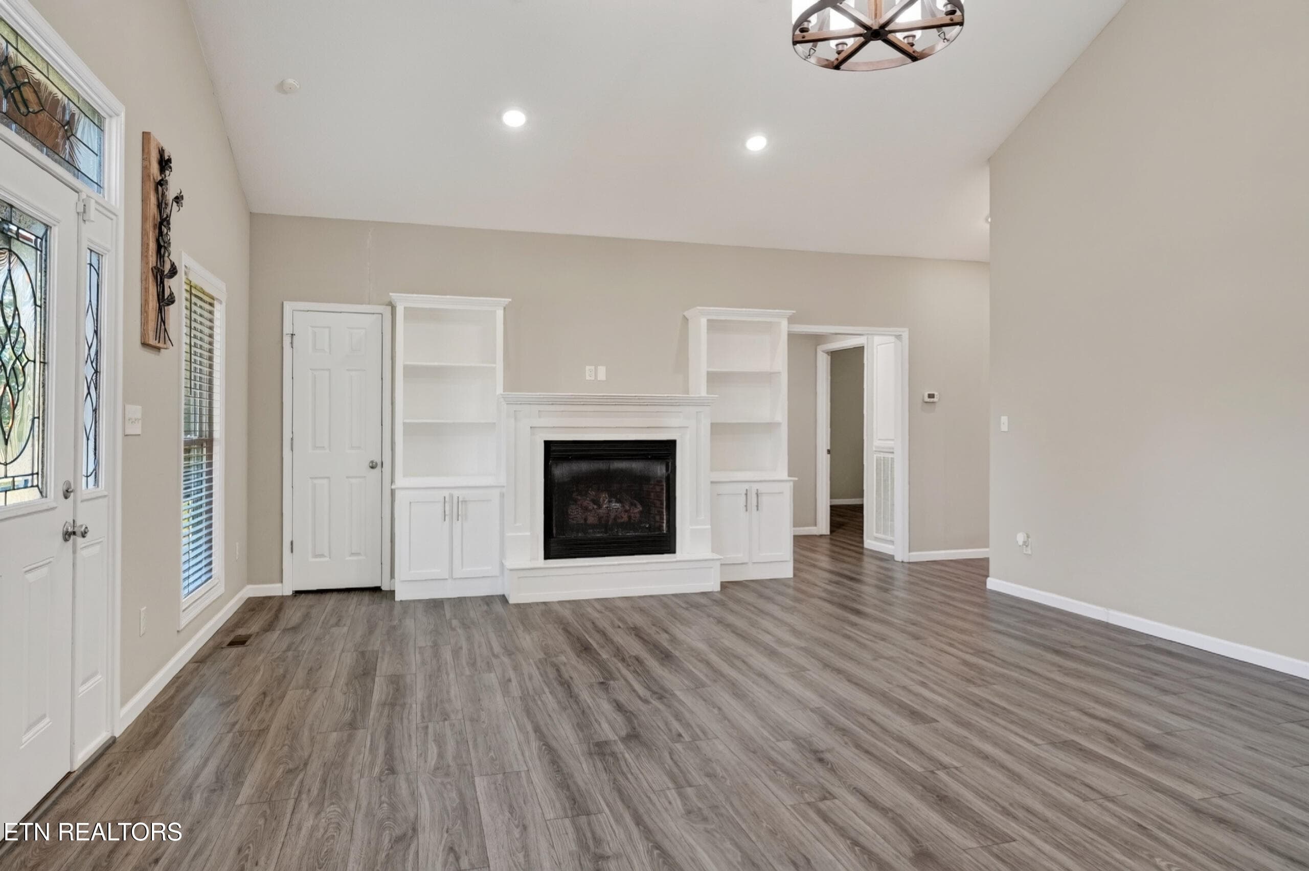 LIVING ROOM WITH FIREPLACE - 4282 Standing Rock Rd, Jamestown, TN 38556, Jamestown