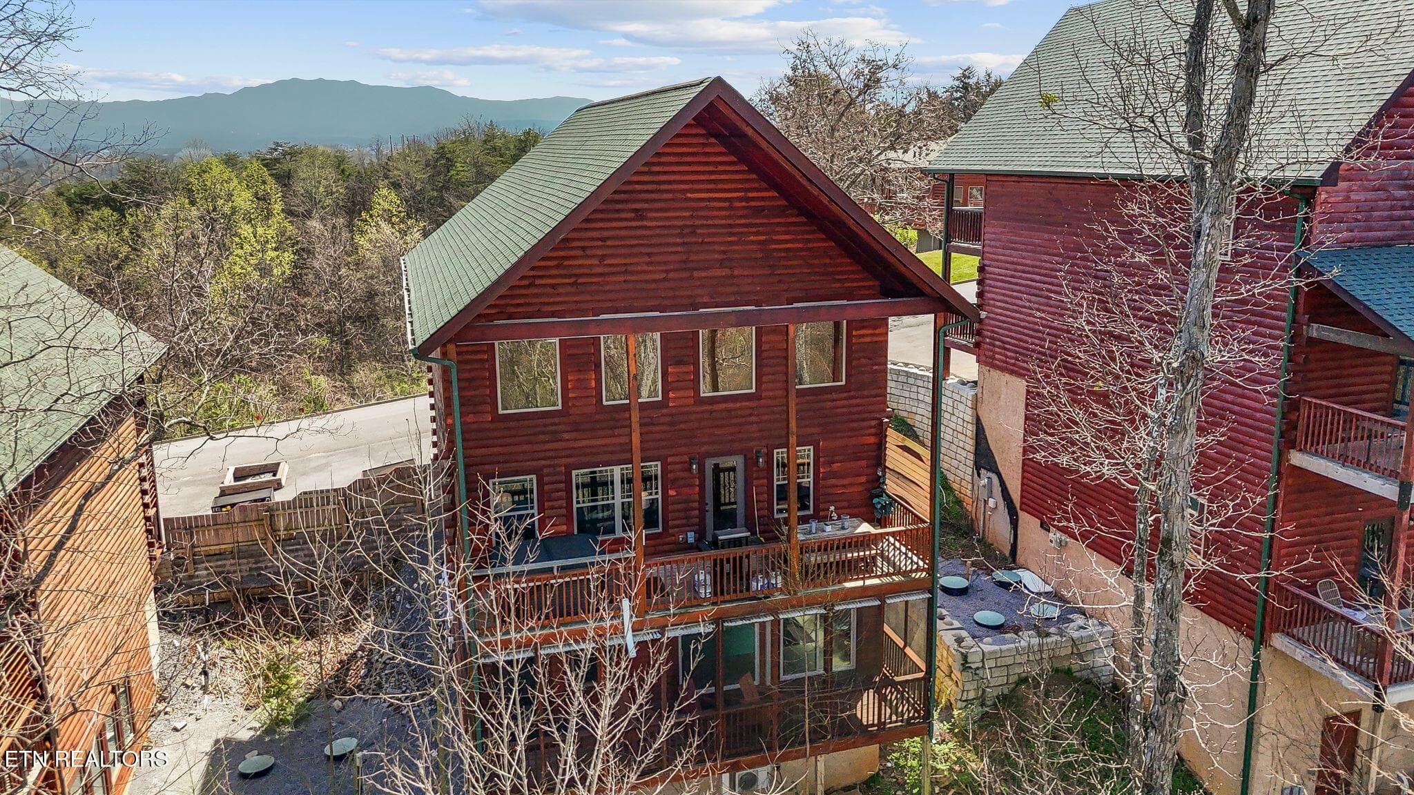 aerial rear elevation - 668 Stockton Drive, Sevierville, TN 37876, Sevierville