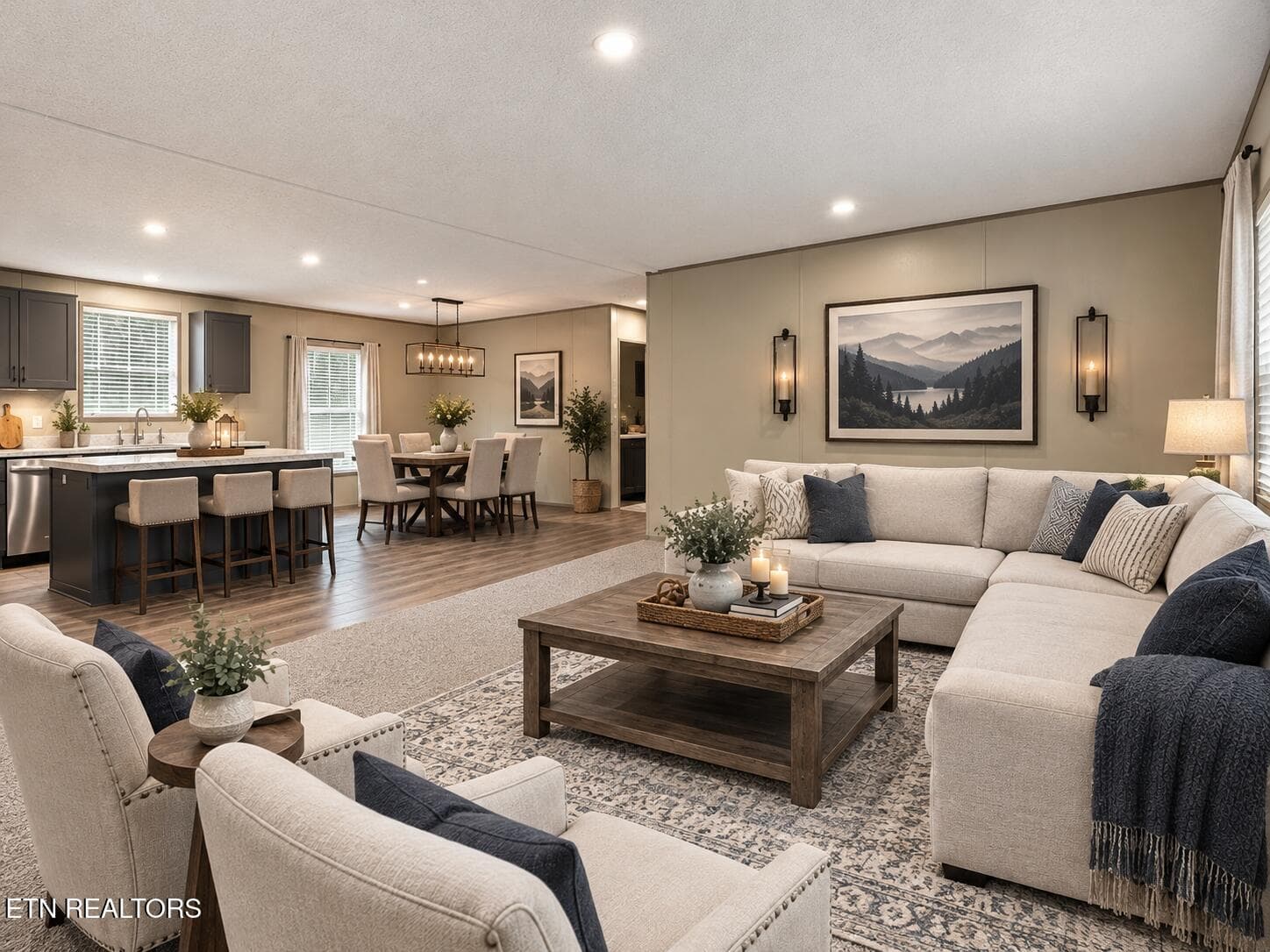 Cozy Neutral Open-Plan Living Space - 4808 Avis Lane, Knoxville, TN 37914, Knoxville