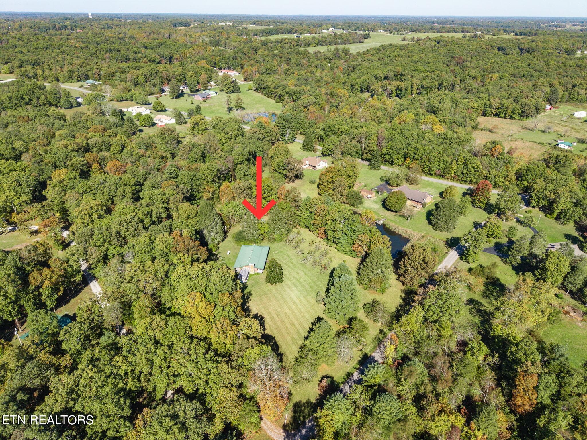 Aerial - 154 Old Kentucky Stock Rd, Crossville, TN 38571, Crossville