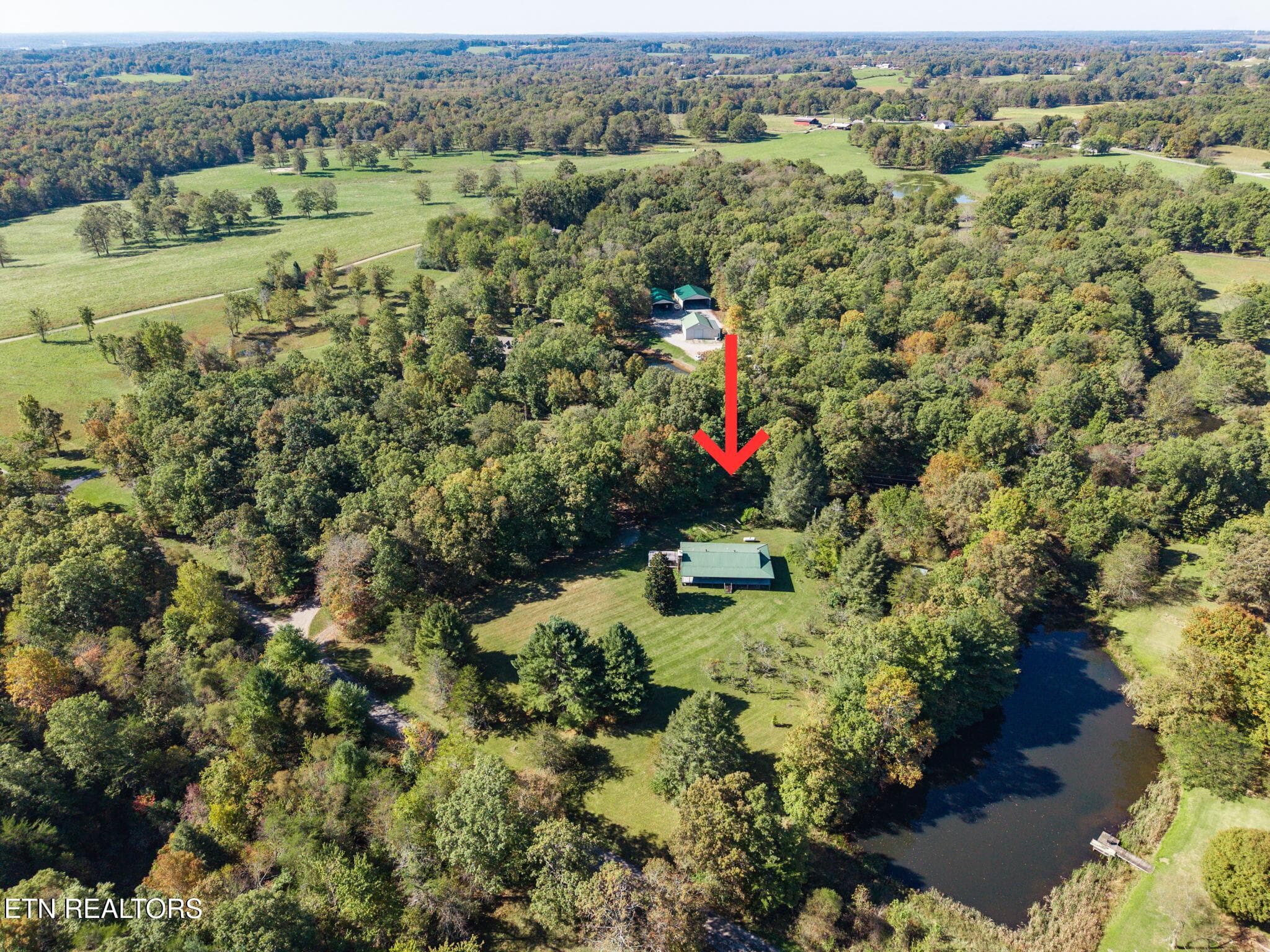 Aerial - 154 Old Kentucky Stock Rd, Crossville, TN 38571, Crossville