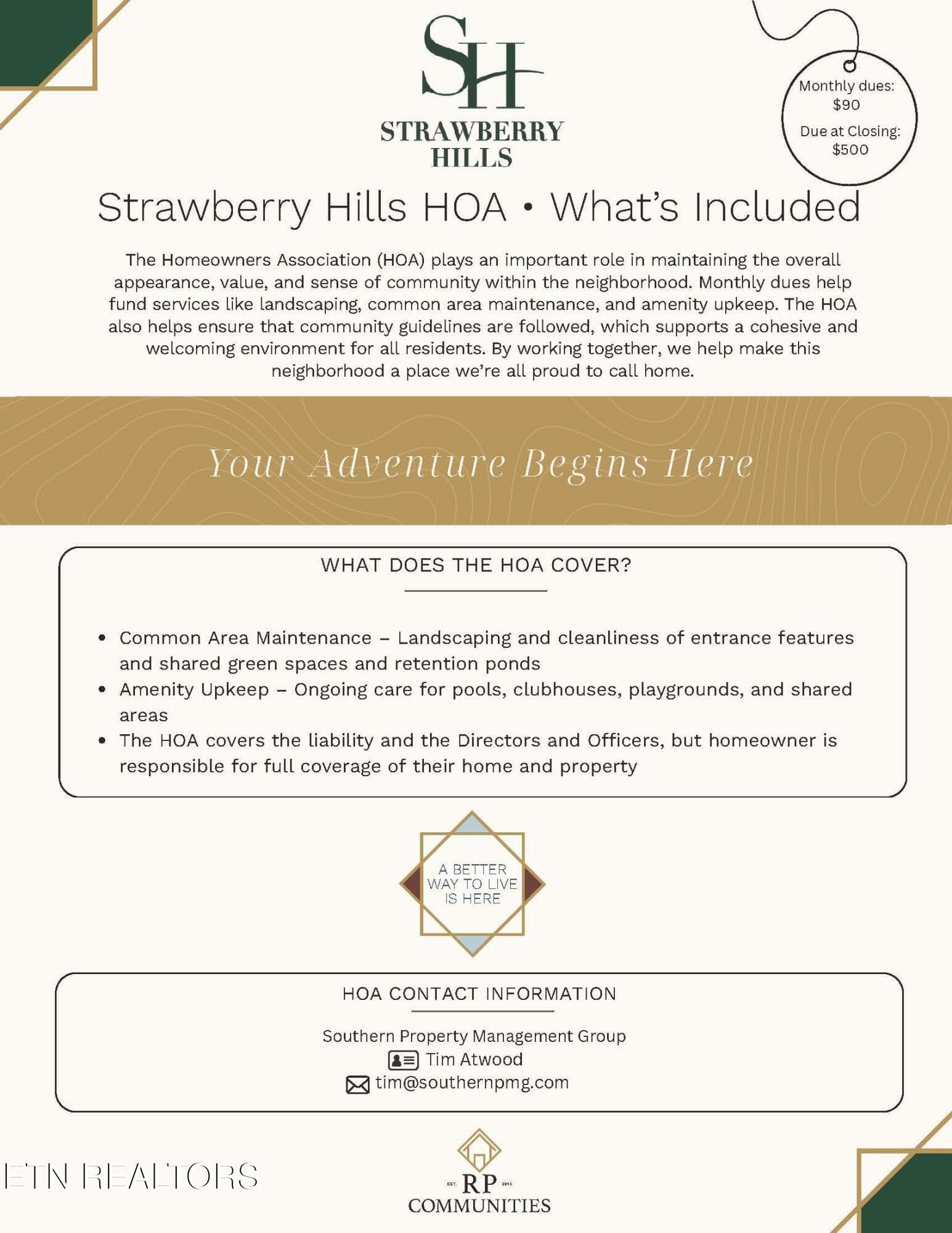 HOA Flyer - Strawberry Hills - 7464 Sun Blossom Lane #197, Knoxville, TN 37924, Knoxville