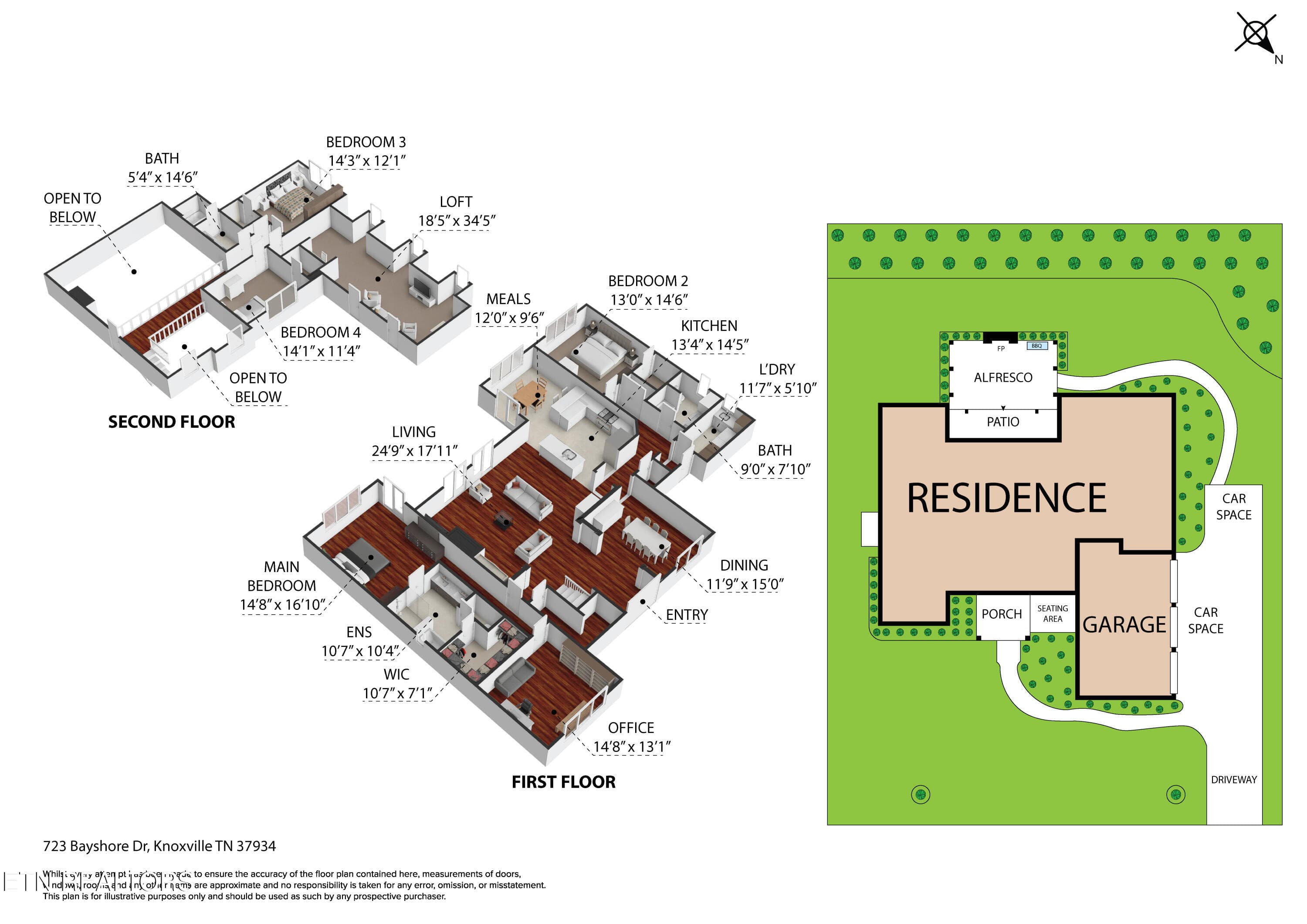 723_bayshore_dr_knoxville_tn_37934-3d e - 723 Bayshore Rd, Knoxville, TN 37934, Knoxville