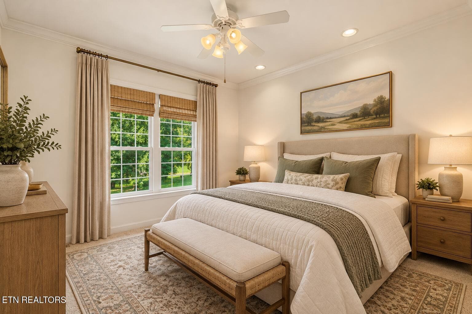 Warm Transitional Bedroom Retreat - 267 Paradise Lane, Jacksboro, TN 37757