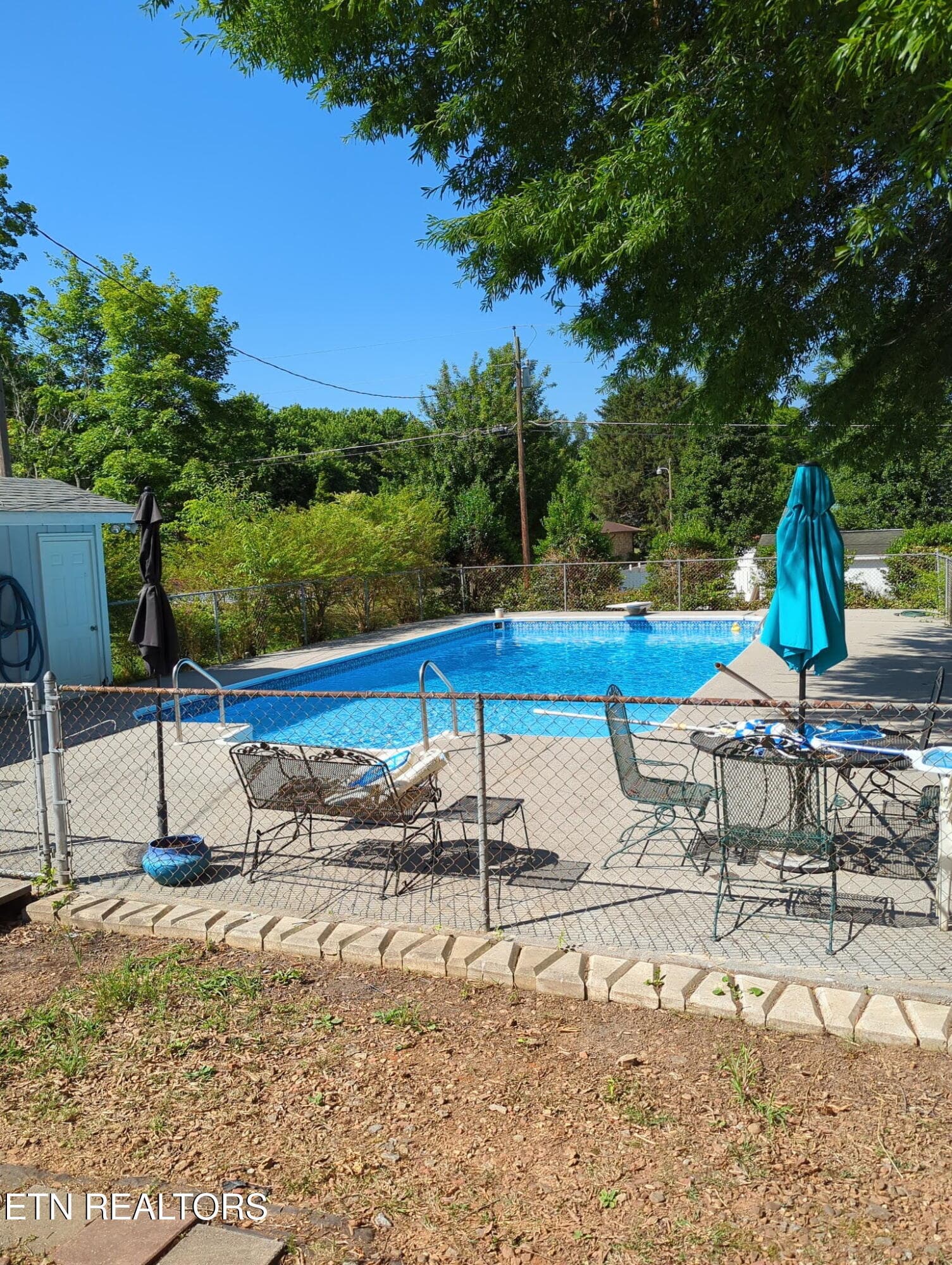 Lots of pool concrete to entertain - 302 Jackson Hills Drive, Maryville, TN 37804, Maryville