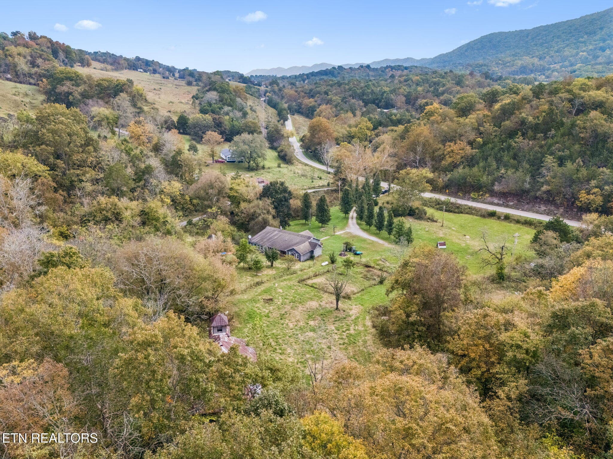Aerial View from rear - 3134 Highway 131, Washburn, TN 37888, Washburn