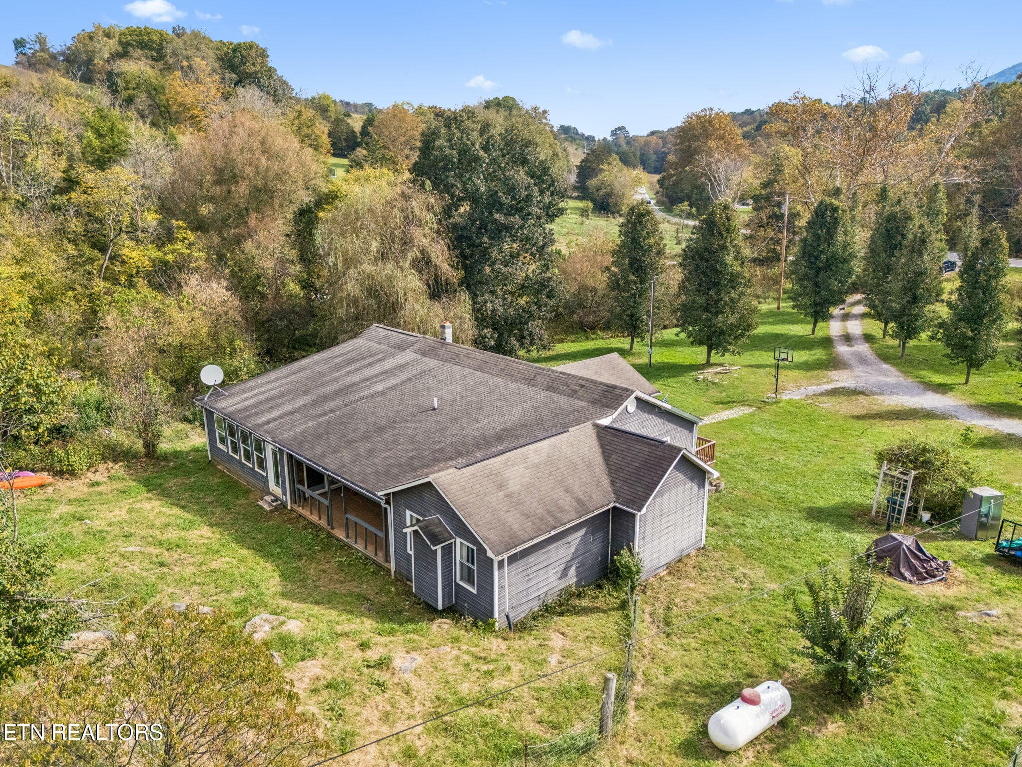 Rear Aerial View - 3134 Highway 131, Washburn, TN 37888, Washburn