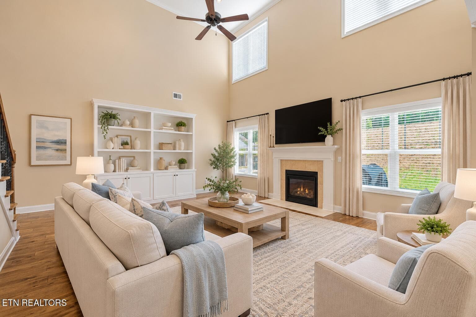 Virtual Staging-Great Room - 3020 Spencer Ridge Lane, Knoxville, TN 37931