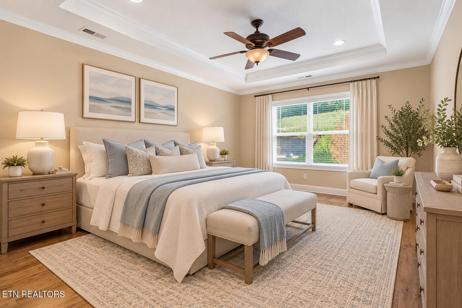 Coastal Calm Luxury Bedroom - 3020 Spencer Ridge Lane, Knoxville, TN 37931