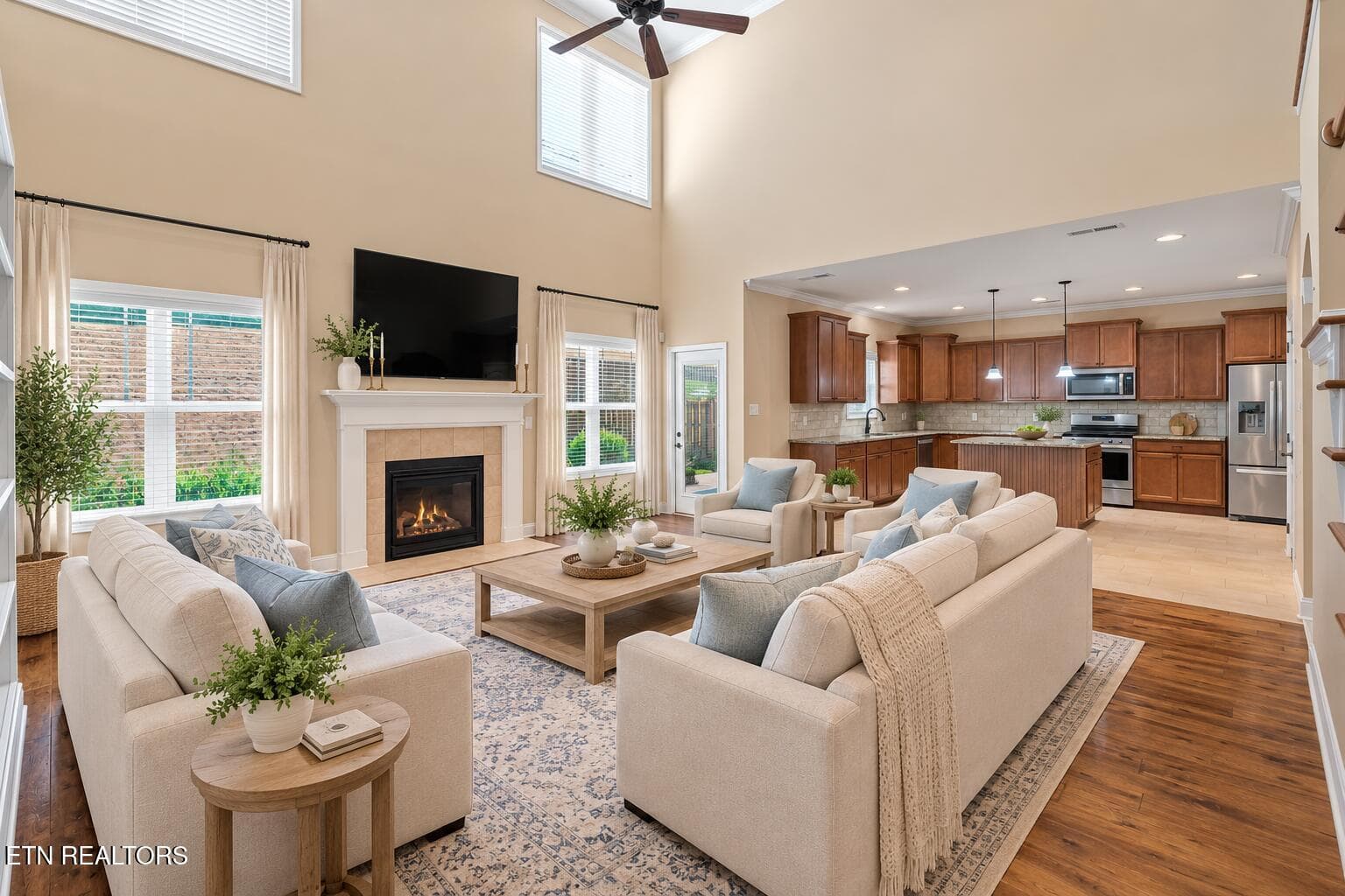 Virtual Staging-Great Room - 3020 Spencer Ridge Lane, Knoxville, TN 37931