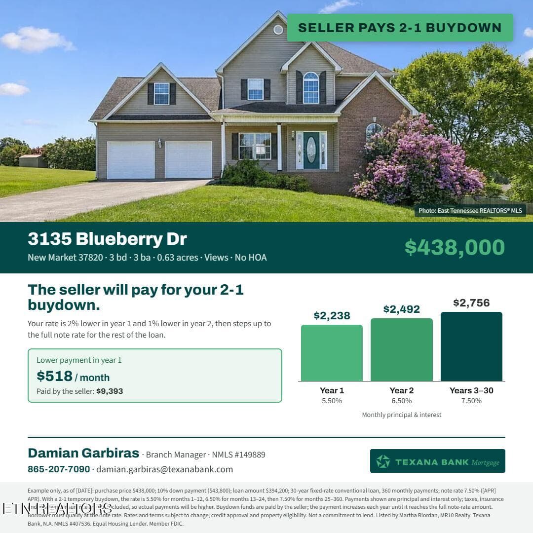 2-1 Buydown Flyer (1 1)@1x - 3135 Blueberry Drive, New Market, TN 37820