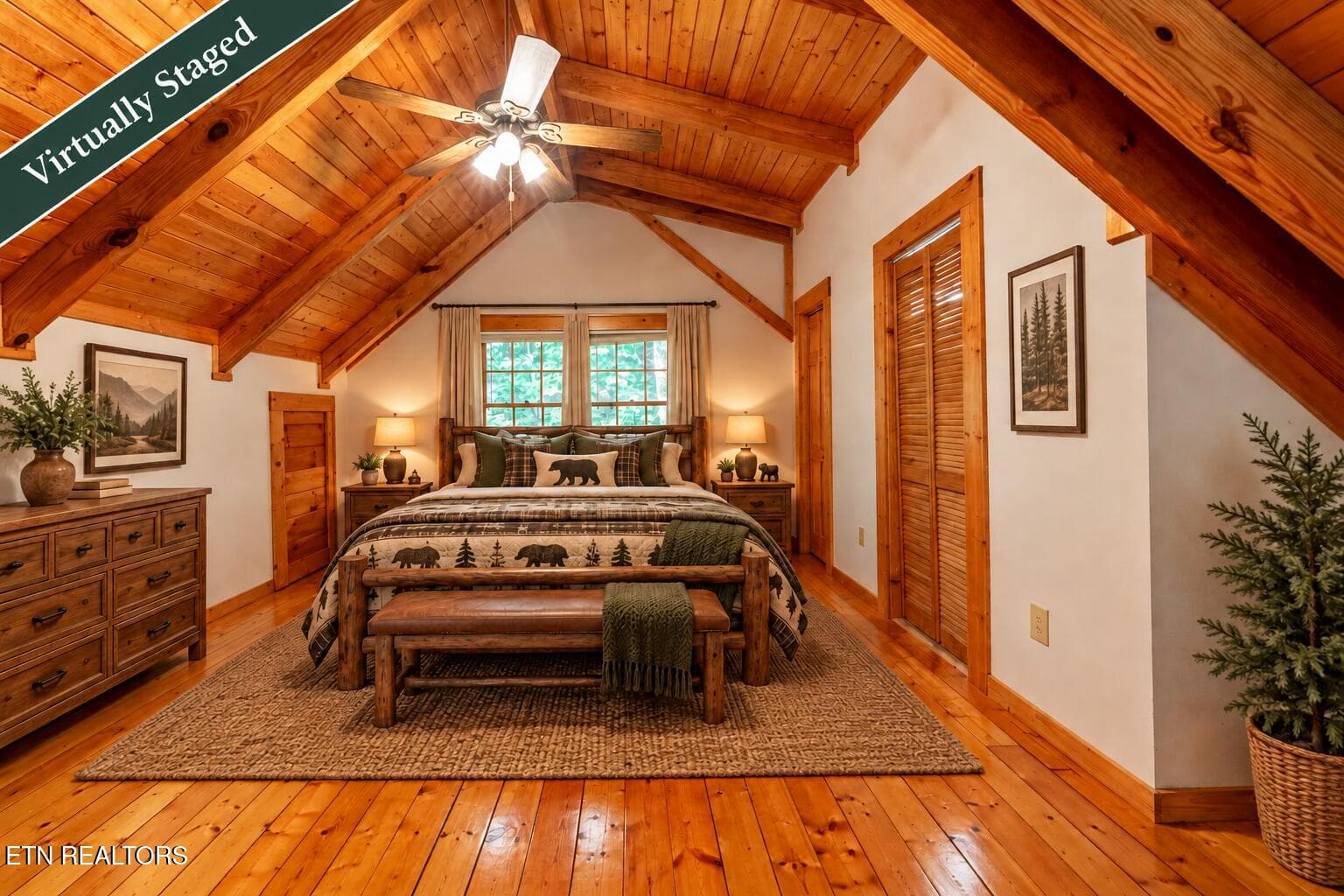 Cozy Virtually Staged Cabin Attic Bedroo - 3711 Ginseng Way, Sevierville, TN 37862