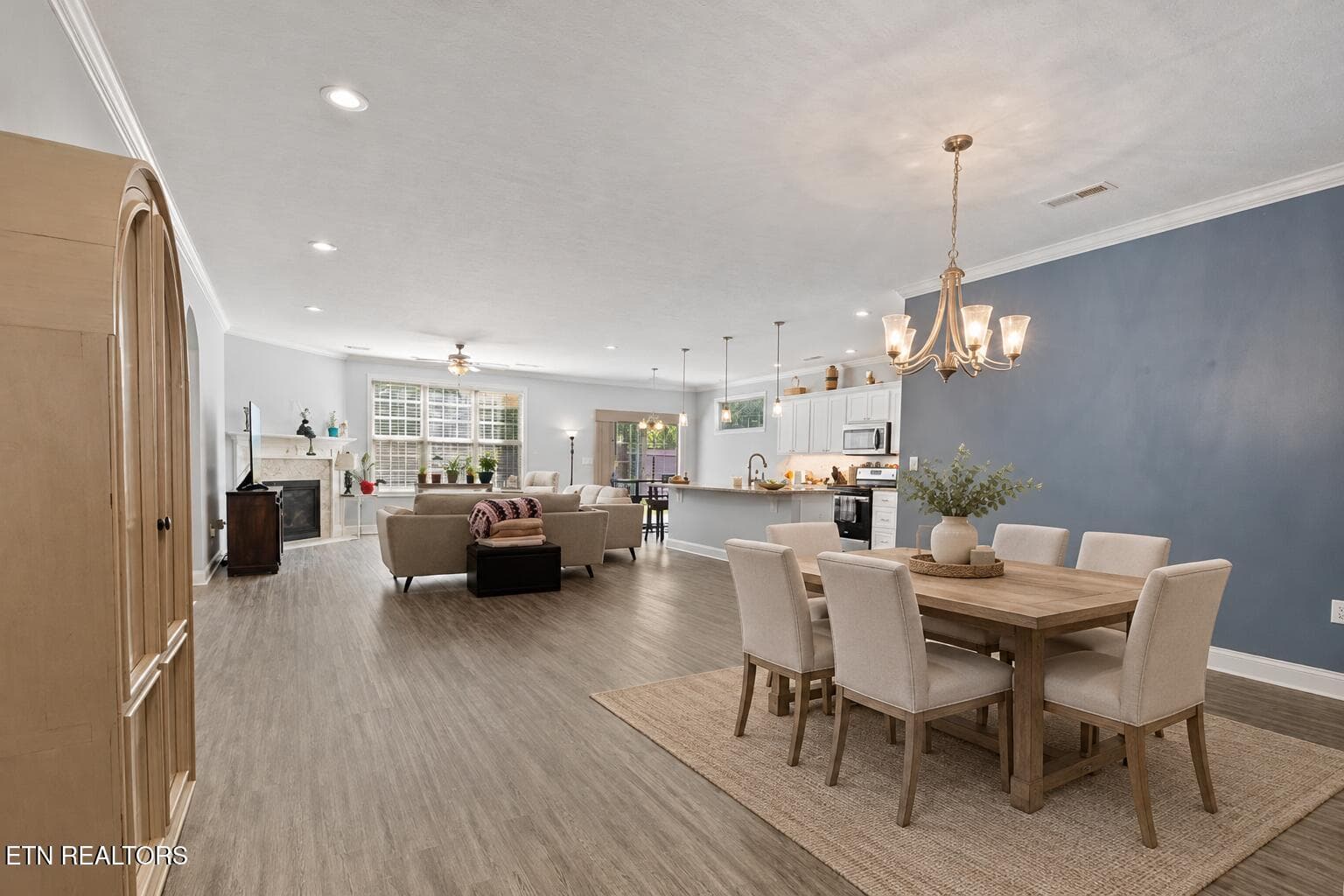 Virtually Staged Dining Area - 2250 Boulder Crest Lane, Sevierville, TN 37876