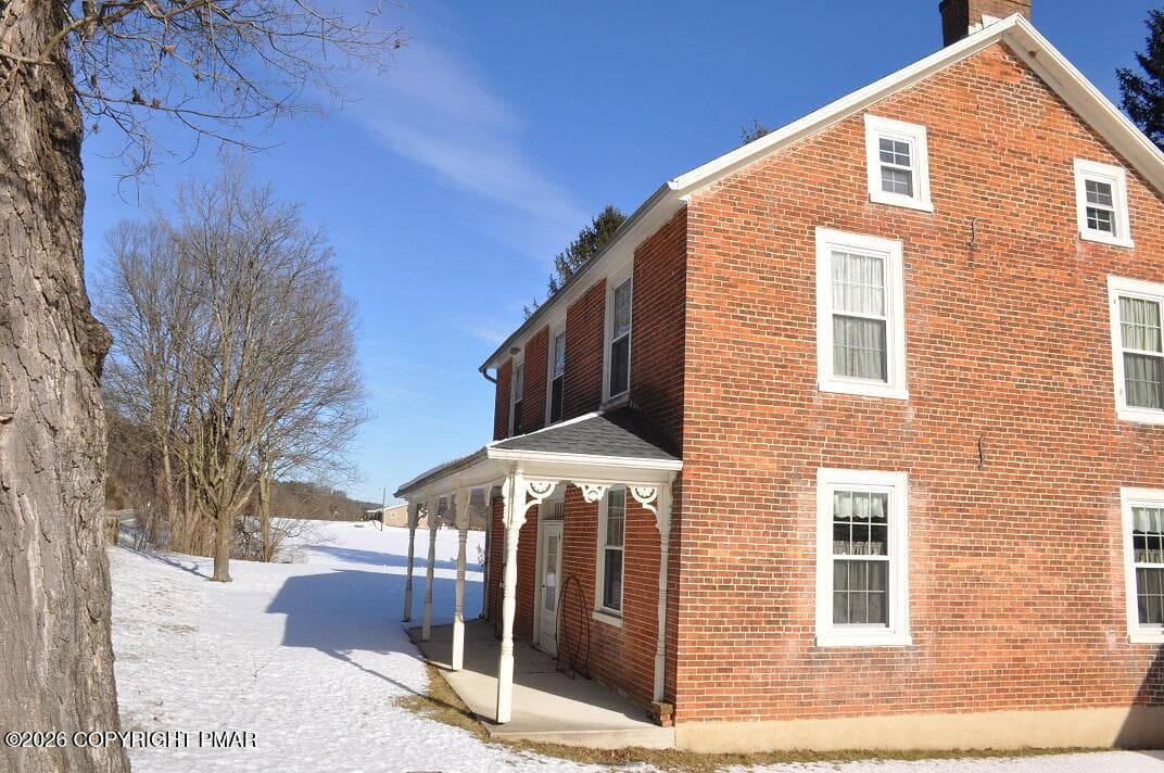 House from driveway in winter - 1642 Kunkletown Road, Saylorsburg, PA 18353, Saylorsburg