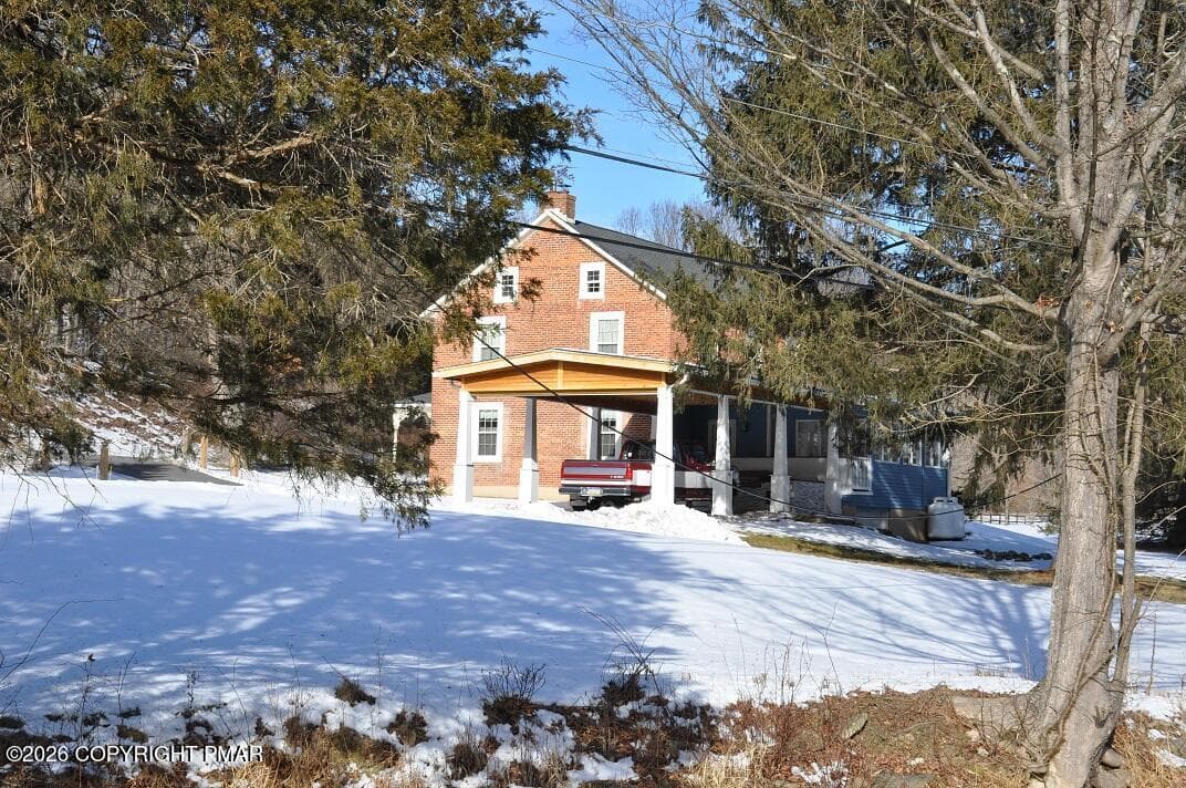Winter view of house from back yard area - 1642 Kunkletown Road, Saylorsburg, PA 18353, Saylorsburg