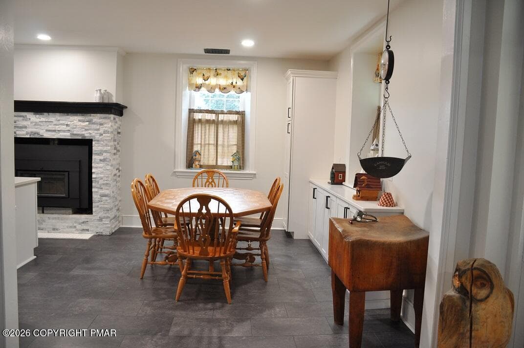 Dining area from front foyer - 1642 Kunkletown Road, Saylorsburg, PA 18353, Saylorsburg