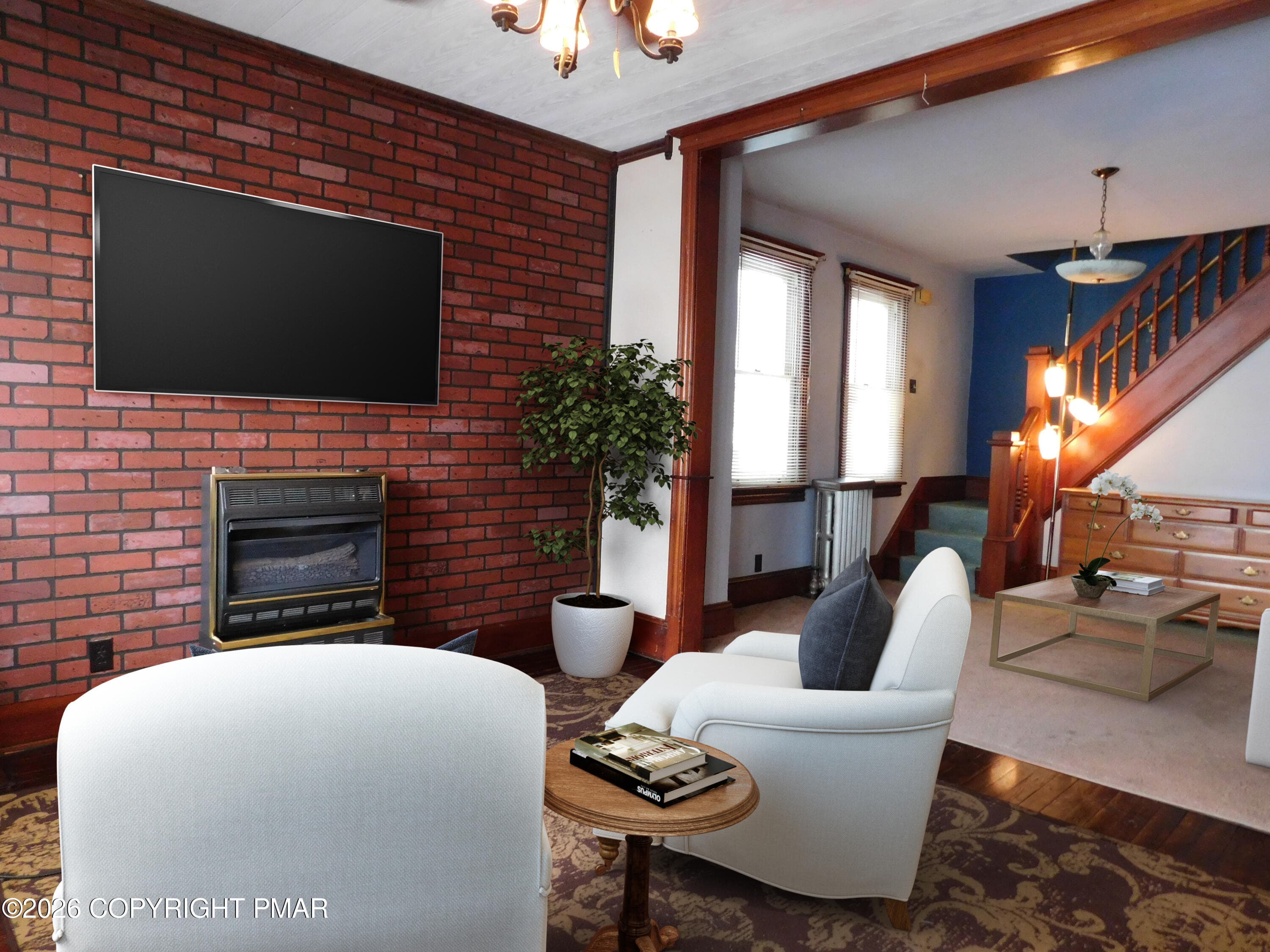 AI Generated Living Room - 103 E Amidon Street, Summit Hill, PA 18250, Summit Hill