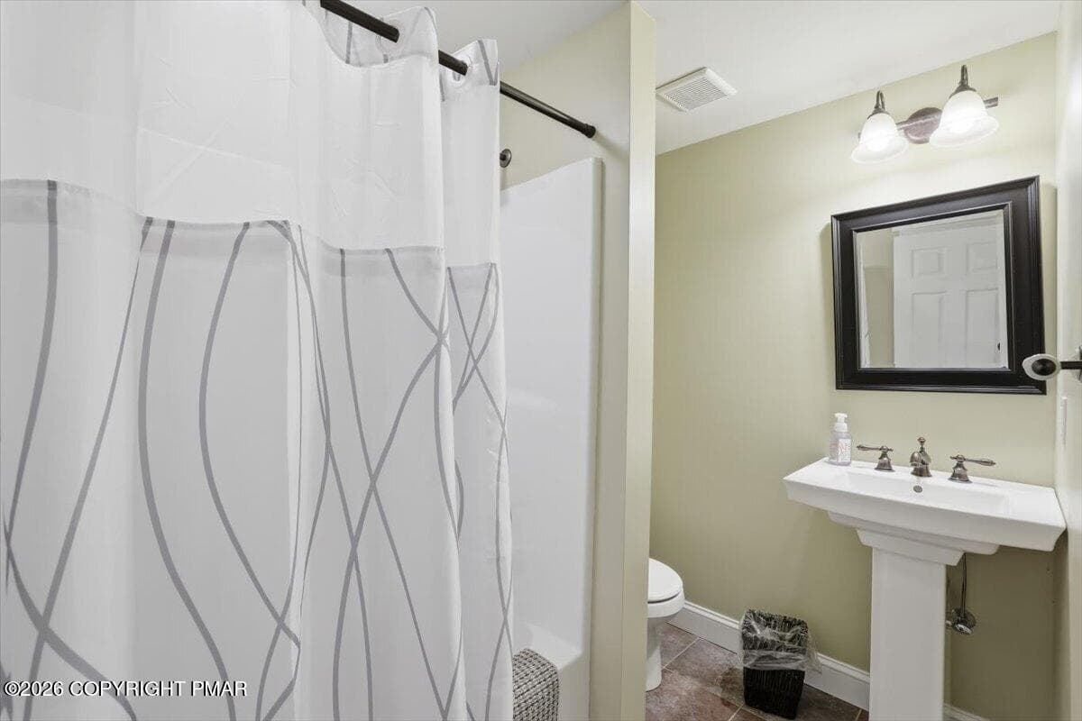 Lower level bathroom - 290 W Lakeview Road, Lackawaxen, PA 18435, Lackawaxen