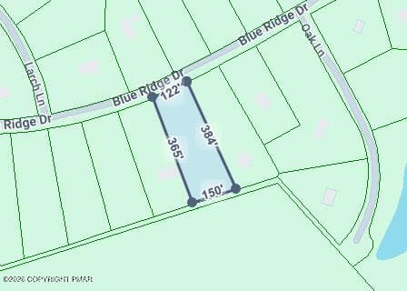 Lot Lines/Dimensions - Lot 307 Blue Ridge Drive, Canadensis, PA 18325, Canadensis