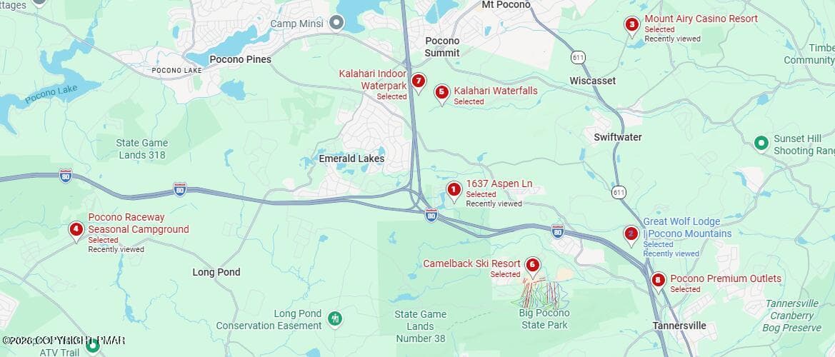 Nearby Poconos Attractions - 50 & 51 Aspen Ln Lane, Scotrun, PA 18355, Scotrun