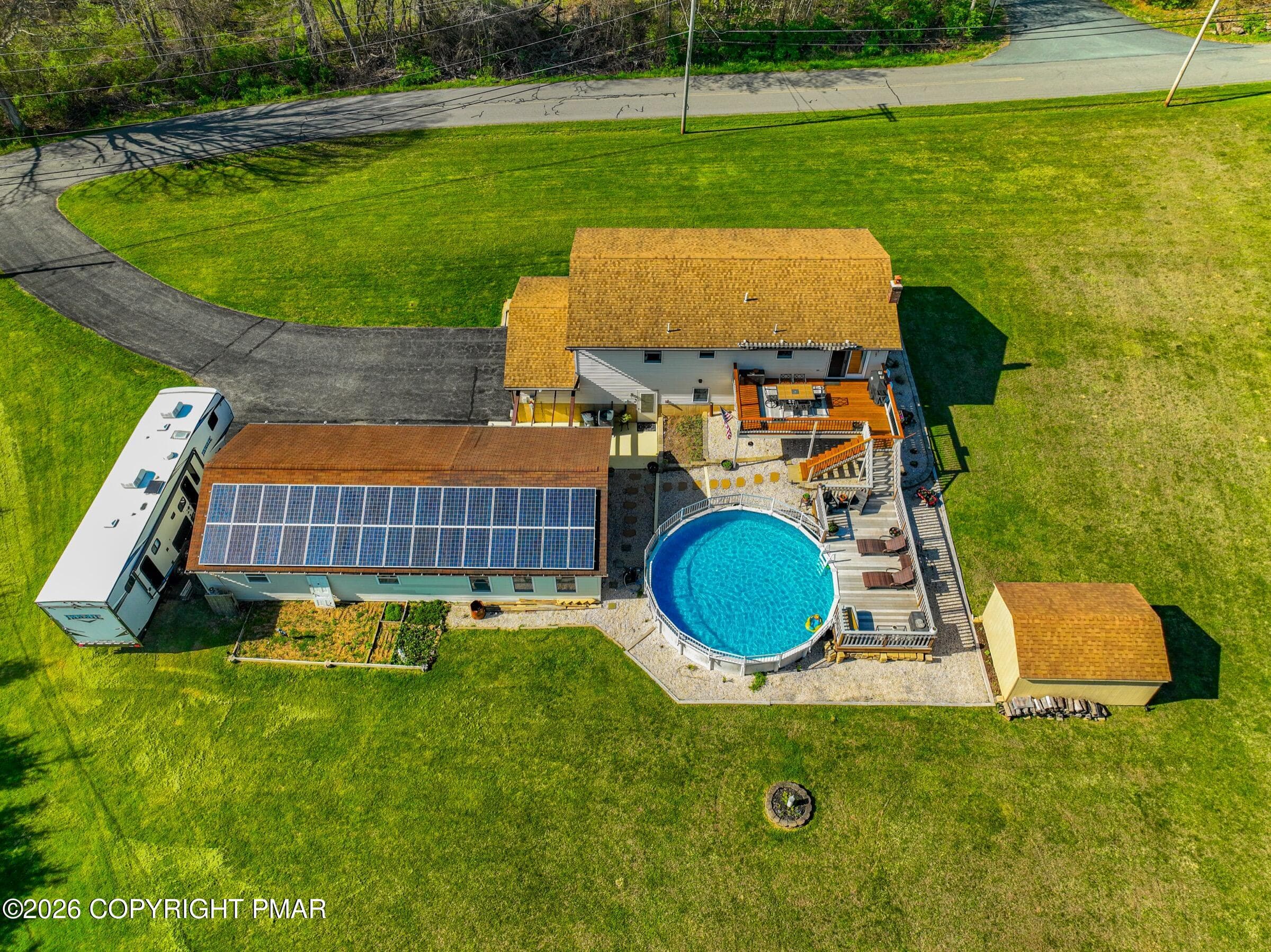 Aerial view o fhome - 1040 Stagecoach Road W, Lehighton, PA 18235, Lehighton