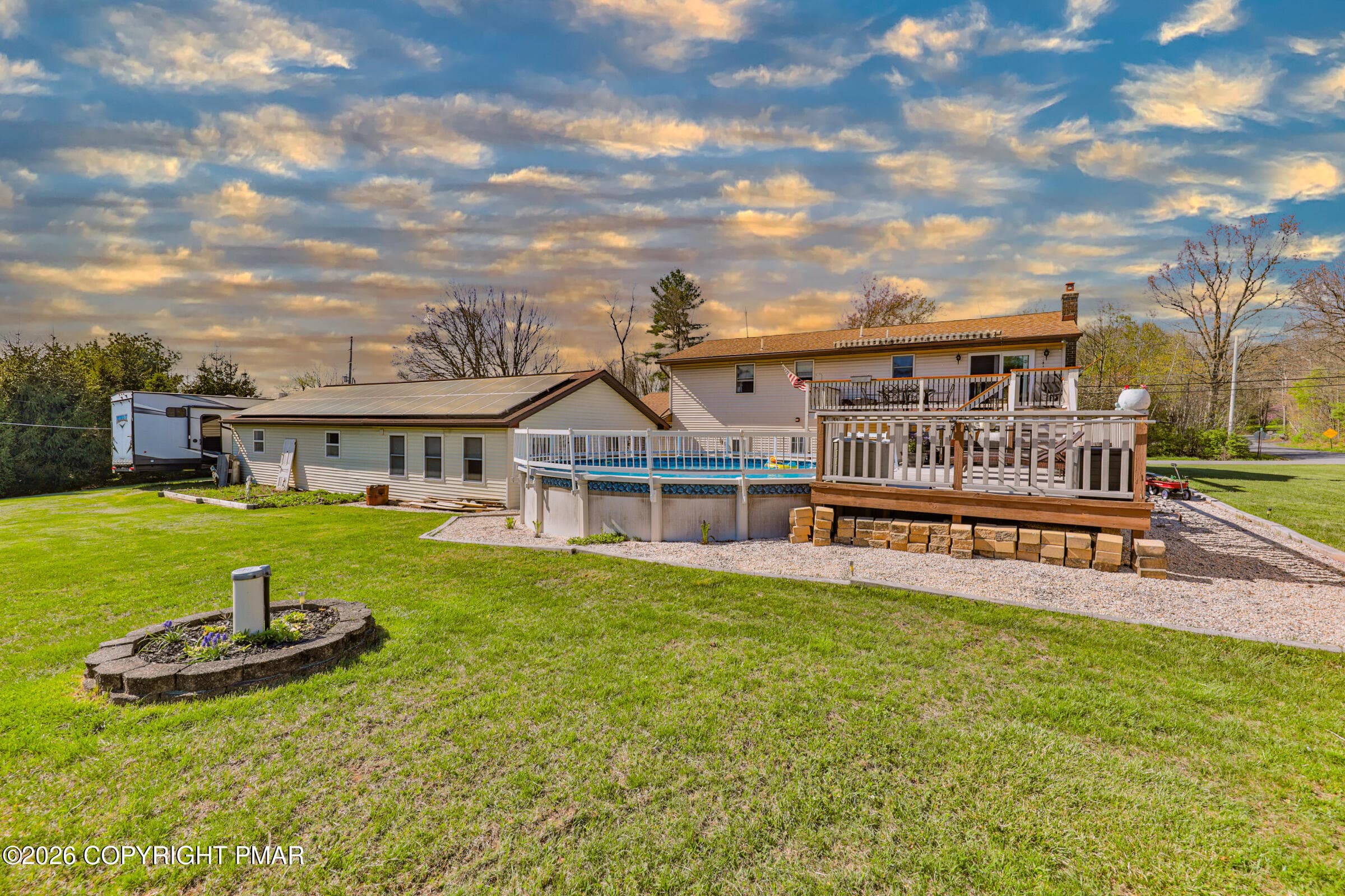 Fire Pit & rear of home - 1040 Stagecoach Road W, Lehighton, PA 18235, Lehighton