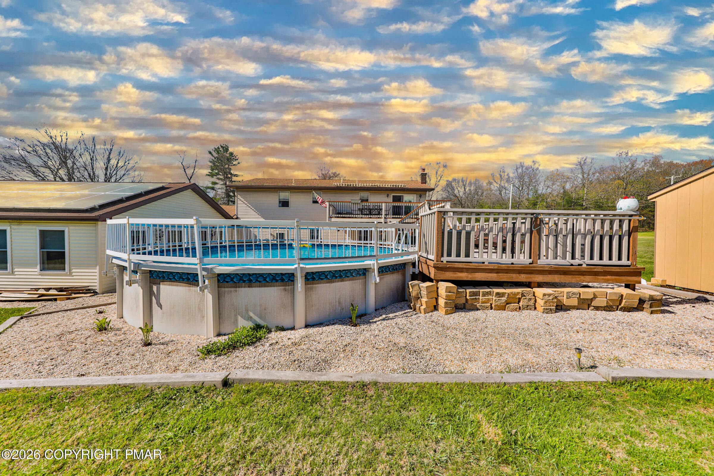 Rear view of pool - 1040 Stagecoach Road W, Lehighton, PA 18235, Lehighton