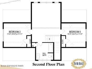Aspen 2nd Floor Plan - Lot 359:L Tink Wig Drive, Hawley, PA 18428, Hawley