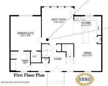 Aspen 1st Floor Plan (1) - Lot 359:L Tink Wig Drive, Hawley, PA 18428, Hawley