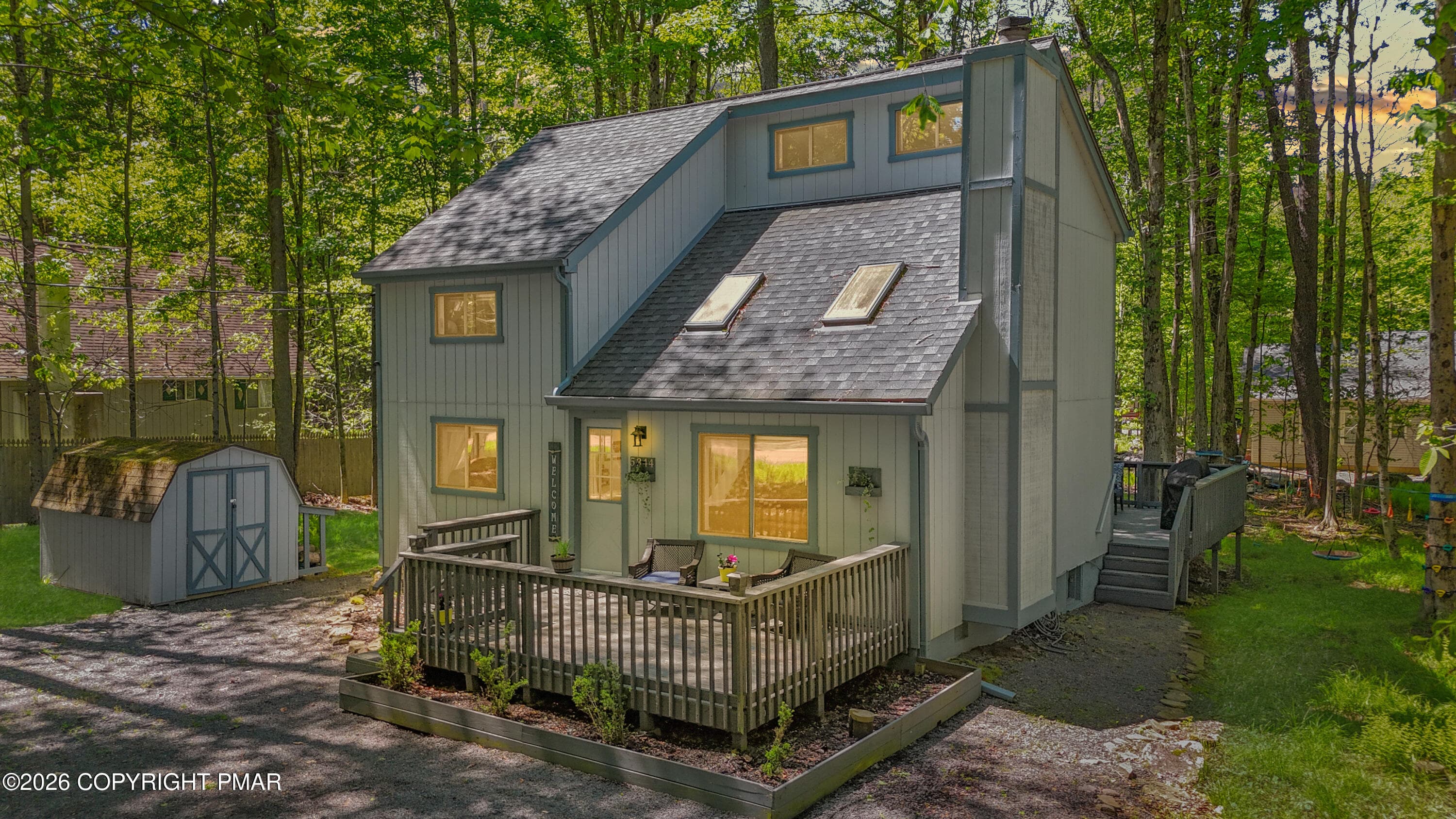 Front of House Twilight - 5344 Conoquenissing Drive, Pocono Lake, PA 18347, Pocono Lake