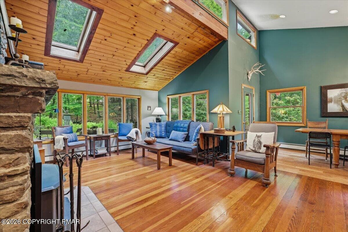 Living Room Open to Dining - 178 Westcolang Road, AKA 176 WESTCOLANG, Lackawaxen, PA 18435, Lackawaxen