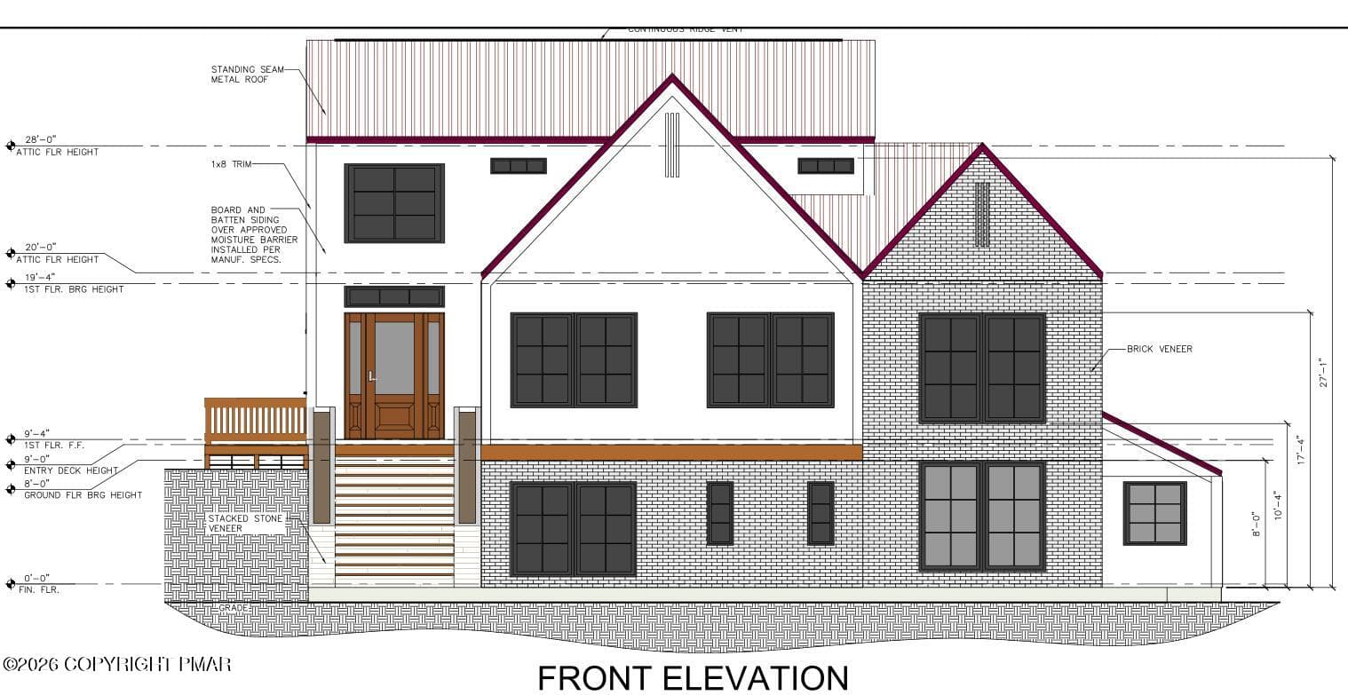 Front elevation - 4192 River Road, Mount Bethel, PA 18343, Mount Bethel
