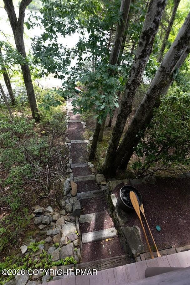 steps to lake 3 - 322 Crescent Lake Road, Scotrun, PA 18355, Scotrun