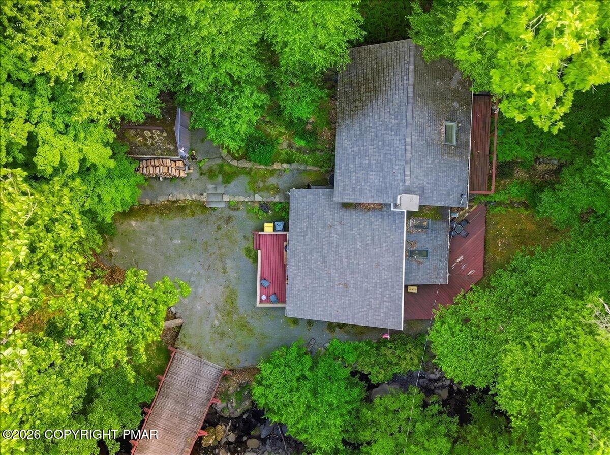 Aerial Home View - 178 Westcolang Road, AKA 176 WESTCOLANG, Lackawaxen, PA 18435, Lackawaxen