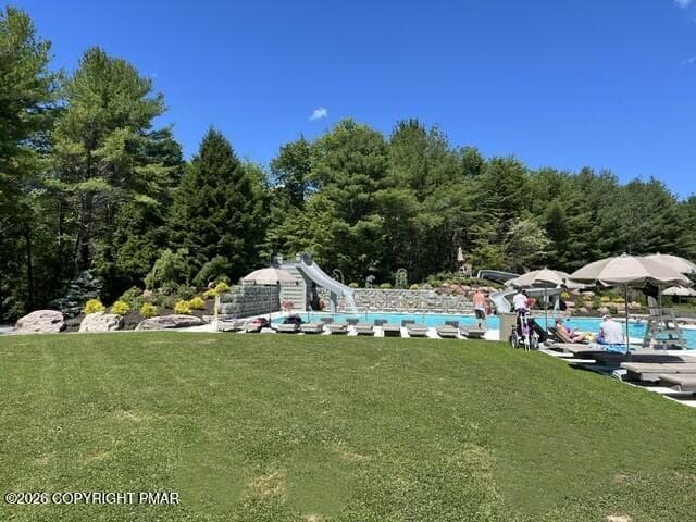 View to Pool - 207 Hermit Thrush Road, Pocono Pines, PA 18350, Pocono Pines