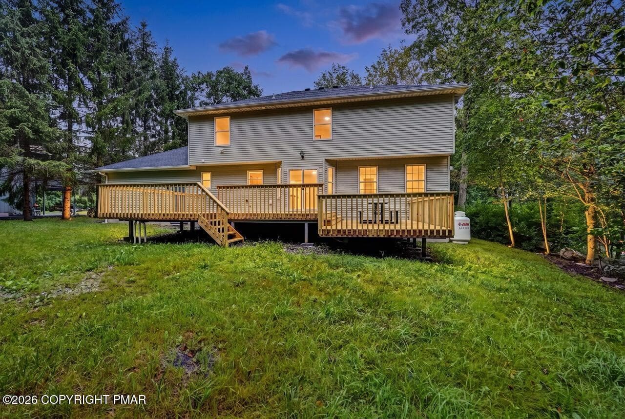 New Wooden Back Deck - 564 Cayuga Drive, Tobyhanna, PA 18466, Tobyhanna