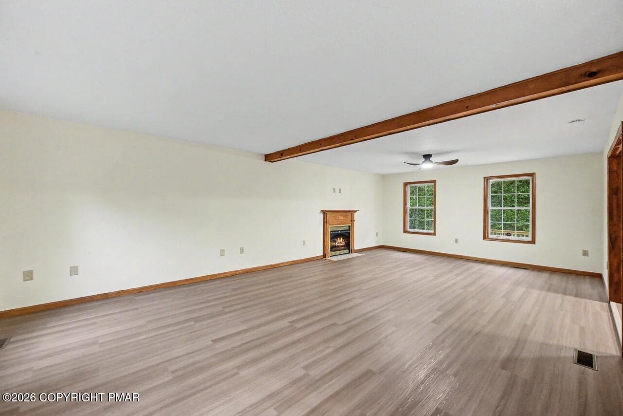 Formal Living Room w/ Propane Fireplace - 564 Cayuga Drive, Tobyhanna, PA 18466, Tobyhanna