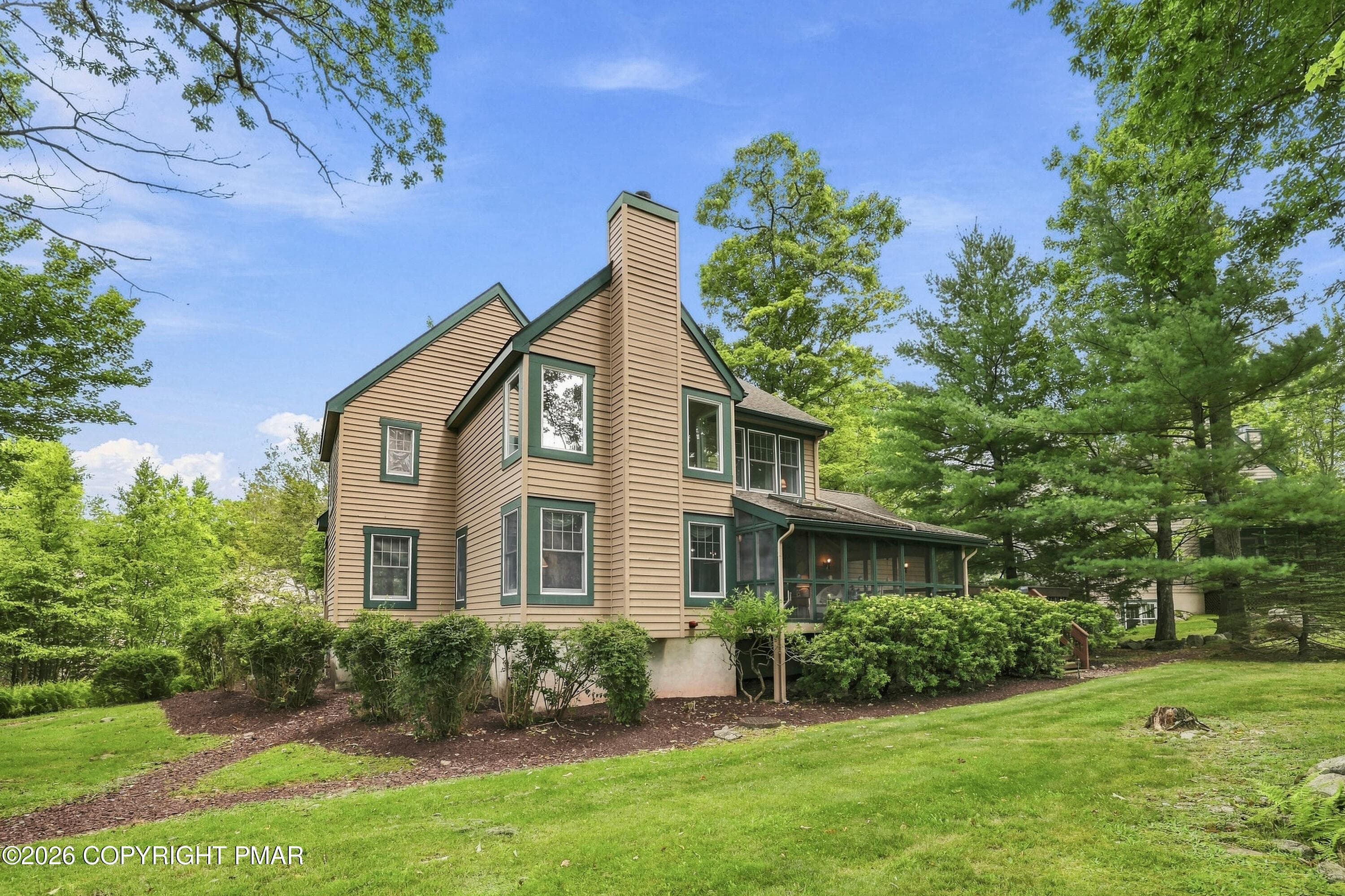 Rear view - 109 Creekside Road, Buck Hill Falls, PA 18323, Buck Hill Falls