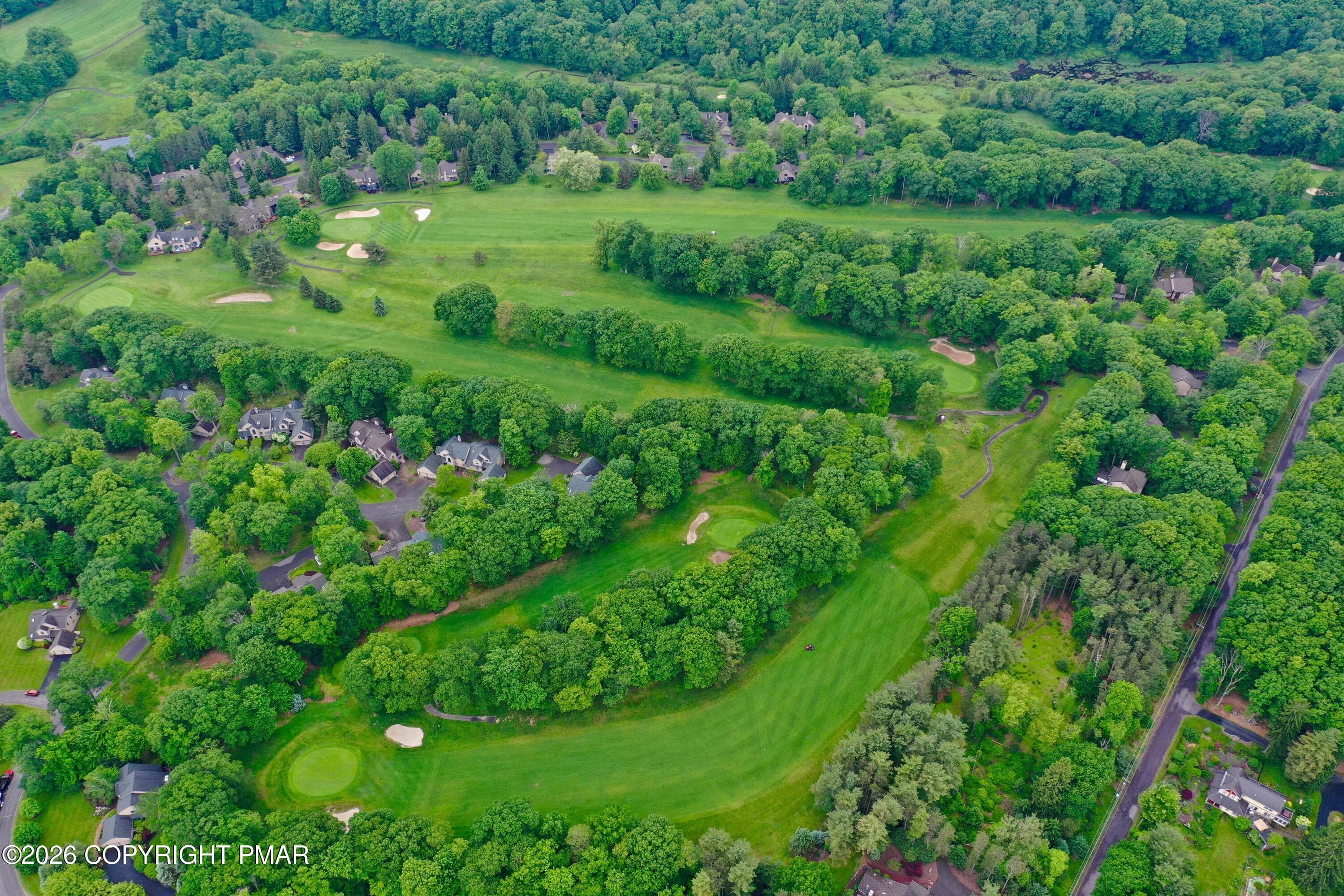 3 Aerial of Golf Course - 109 Creekside Road, Buck Hill Falls, PA 18323, Buck Hill Falls