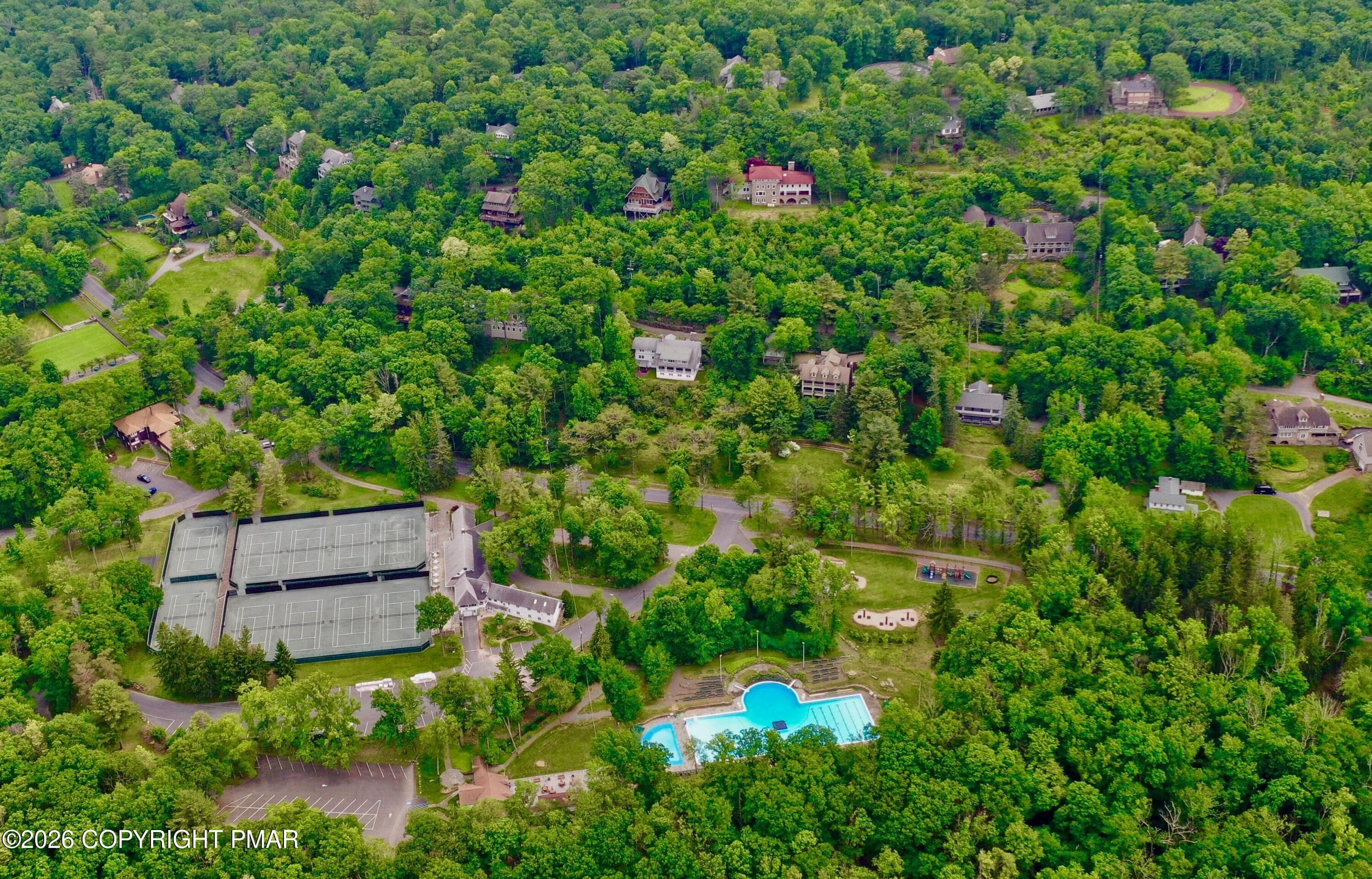 Aerial Buck Hill Falls - 109 Creekside Road, Buck Hill Falls, PA 18323, Buck Hill Falls