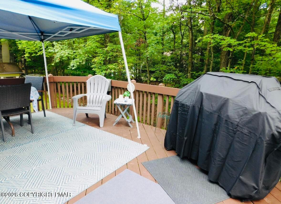 Large deck outside Kitchen upper level - 154 Lake Drive, Nesquehoning, PA 18240, Nesquehoning