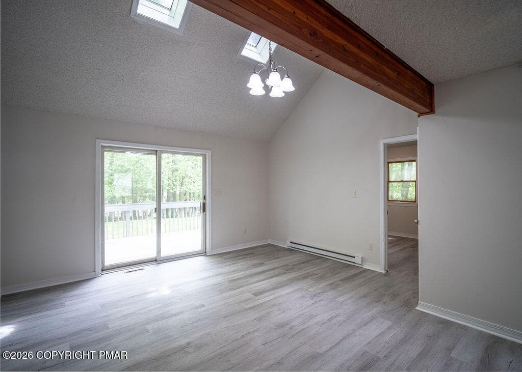 Living roon-Dining area - 132 Cottonwood Court, Milford, PA 18337, Milford