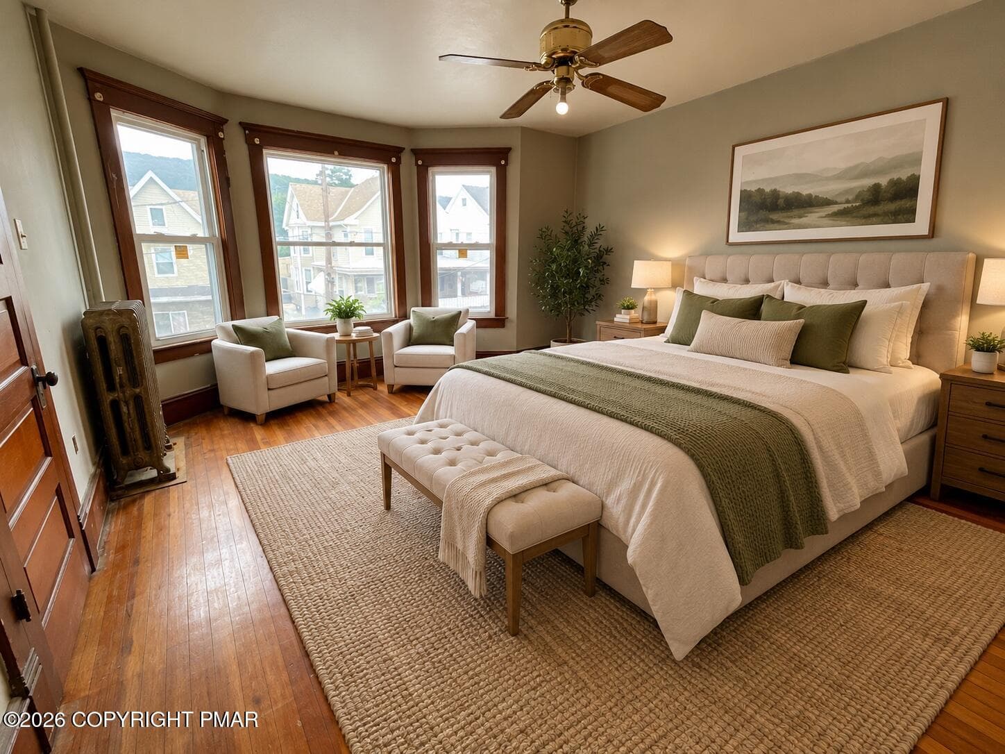 2nd floor bedroom wide staged as master - 320 W Ridge Street, Lansford, PA 18232, Lansford