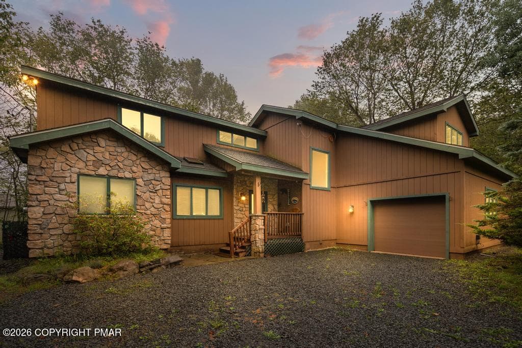 #38 Phan-Wang Exterior Dusk - 1198 Deer Run, Pocono Pines, PA 18350