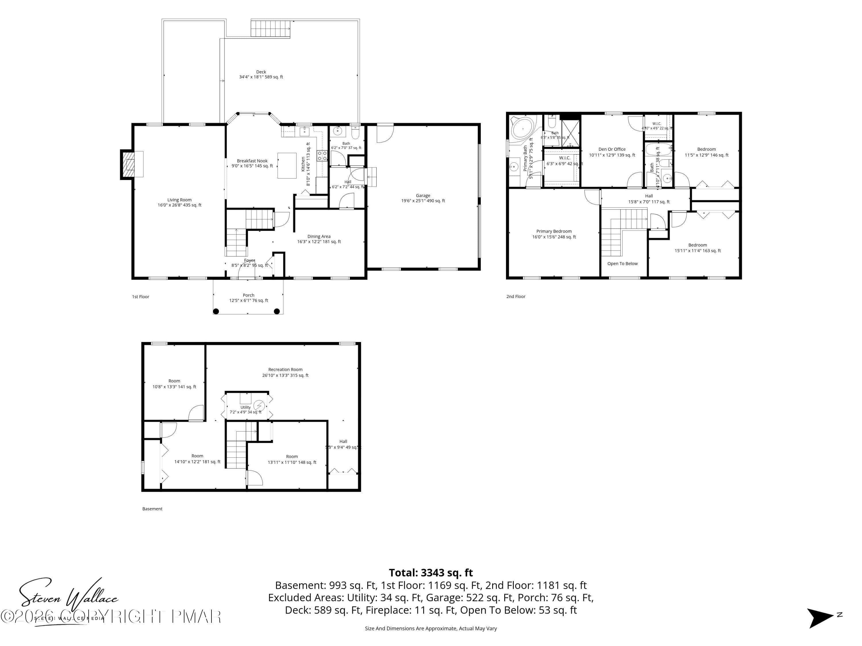 Floor Plans - 3 Levels - 564 Cayuga Drive, Tobyhanna, PA 18466, Tobyhanna